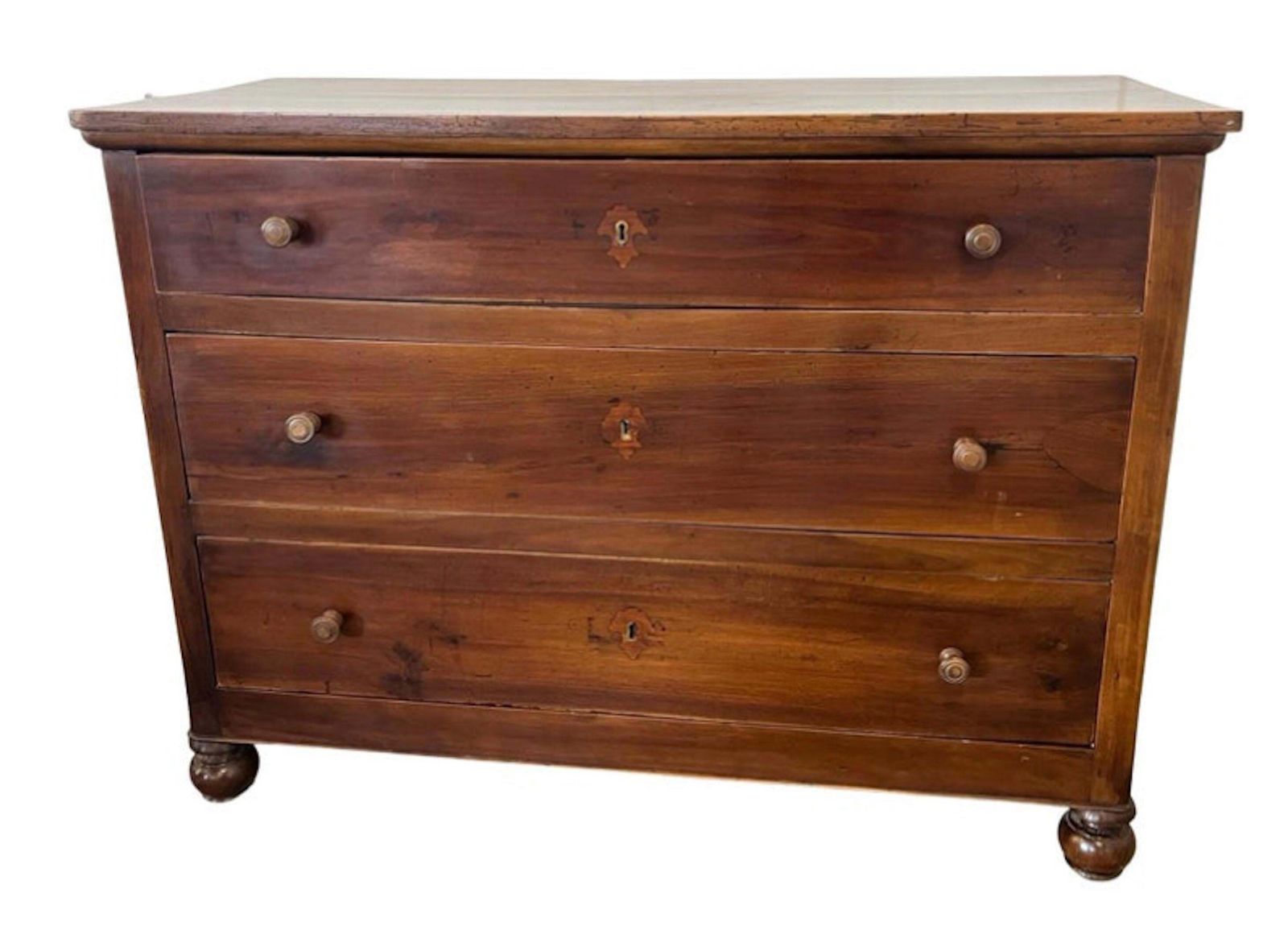 19th Century Italian Charles X Walnut Chest Of Drawers / Commode