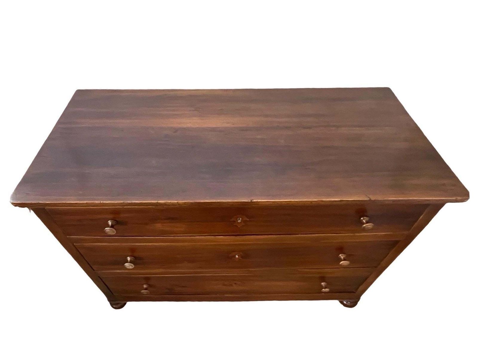 Furniture 19th Century Italian Charles X Walnut Chest Of Drawers / Commode photo