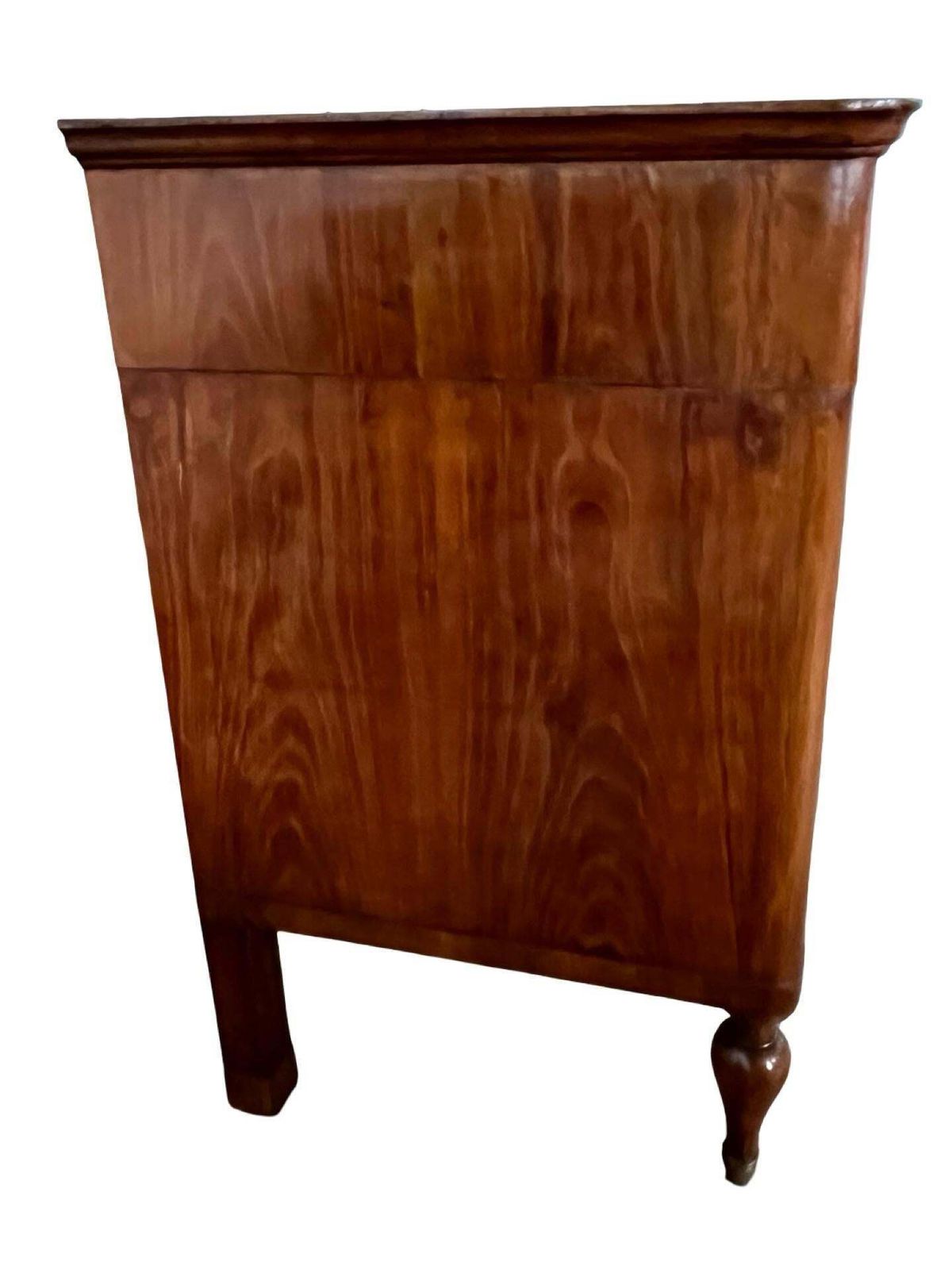 photo for sale Italian Walnut Empire Chest Of Drawers / Commode With Book Matched Veneer