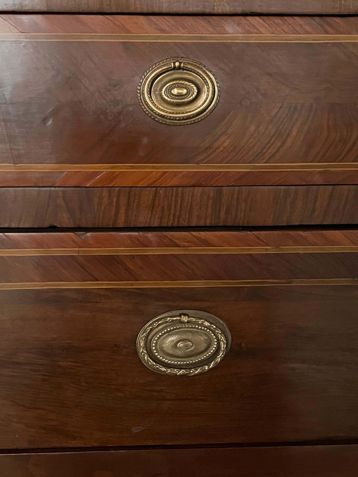 Italian Walnut Neoclassical Commode / Chest Of Drawers With Inlay Design photo 4889.0