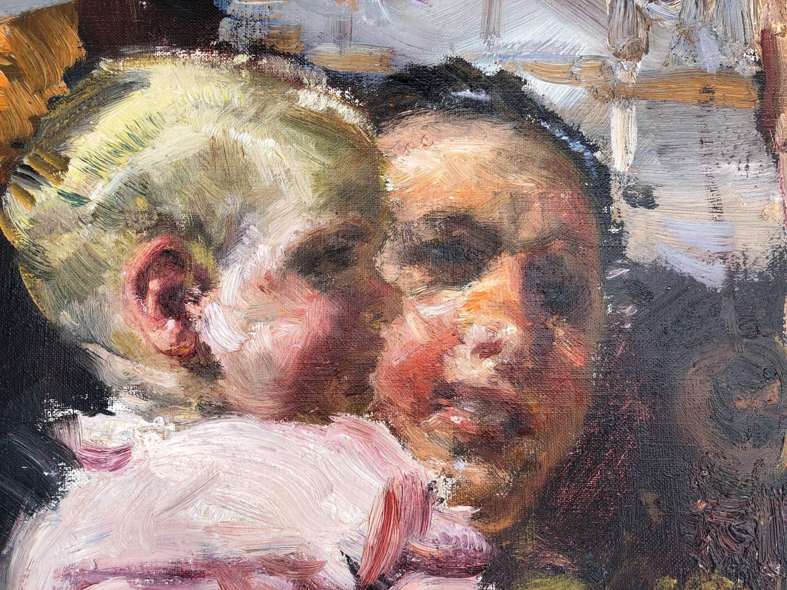 Ignacio Gil Sala Ibiza Market Scene, 1960s – Large Spanish Mediterranean Oil 1960s photo Art