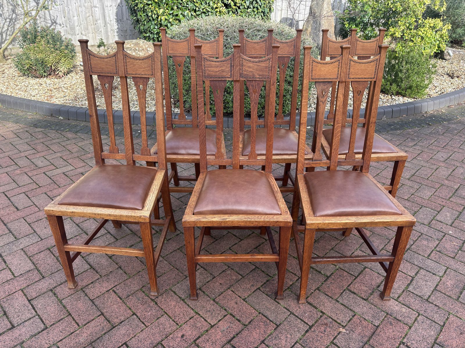 photo for sale G.M. Ellwood Set Of Six Oak Dining Chairs