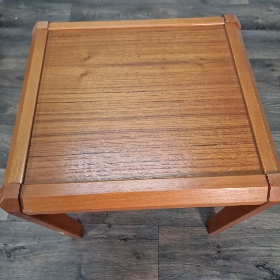photo for sale Vintage Nest Of Tables Retro Teak Mid Century Style Nesting Side Table Mcm
