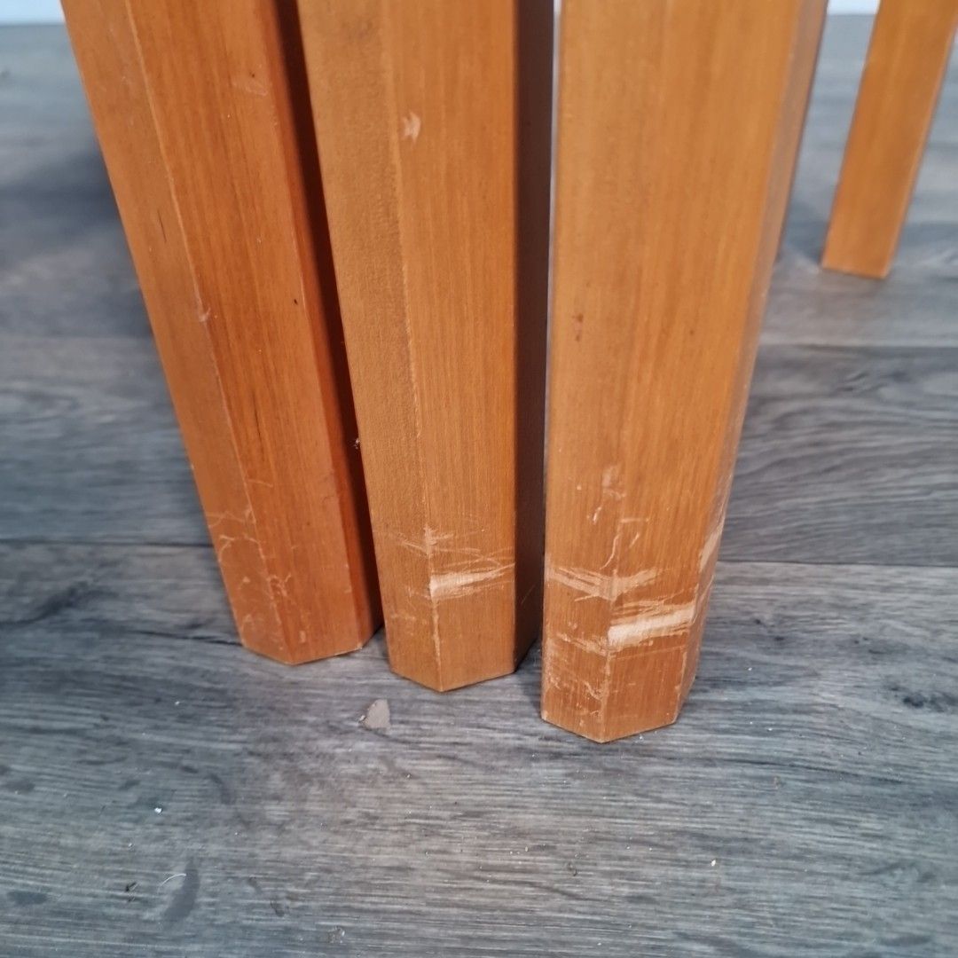 60.0 Vintage Nest Of Tables Retro Teak Mid Century Style Nesting Side Table Mcm photo