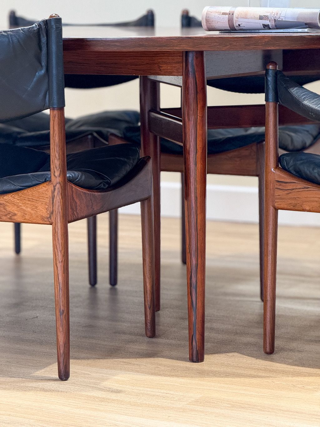 A Set Of 8 Dining Chairs (By Kristian Solmer Vedel) photo for sale