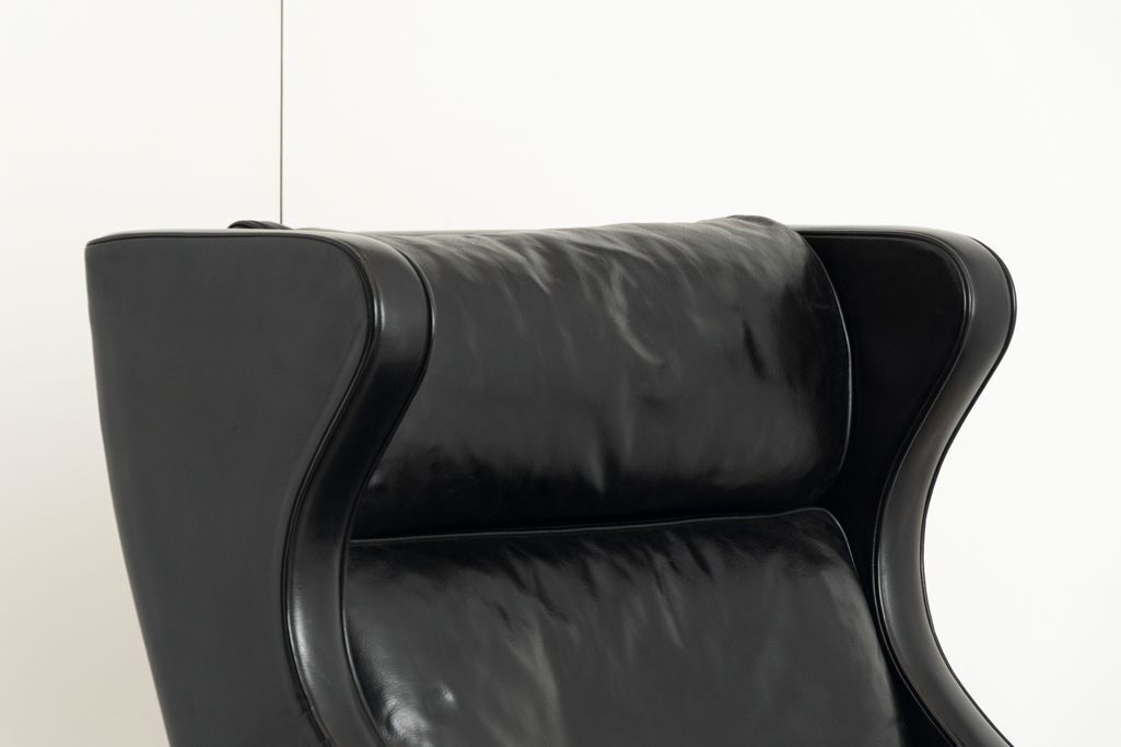 Oak & Leather Wing Chair Model 2204 Wing Chair By Borge Mogensen For Fredericia, Denmark photo 2195.0