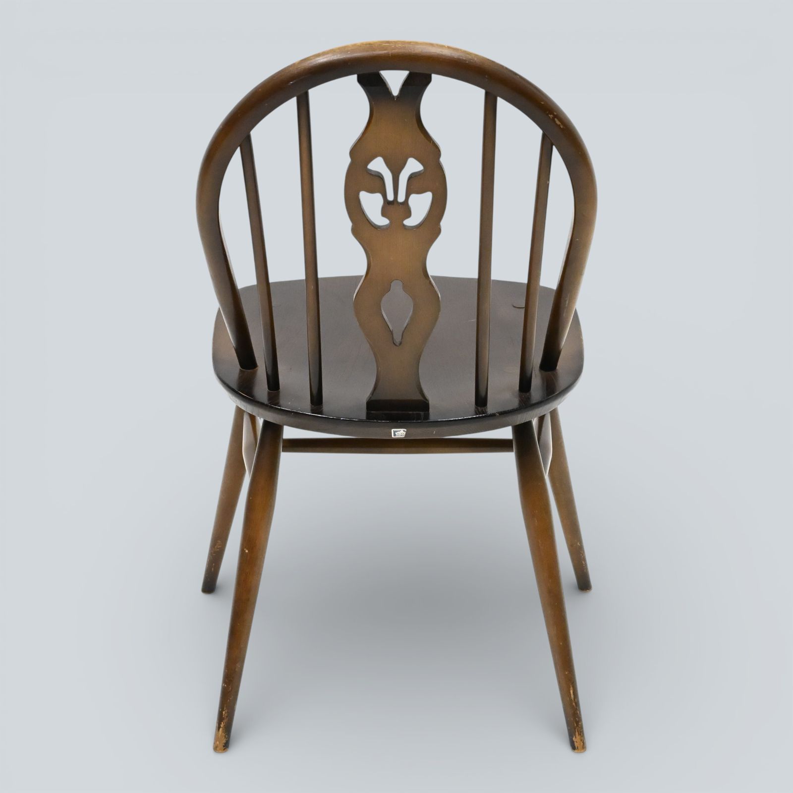 6 Ercol Windsor Bow Back Dining Chairs Fleur De Lis Carving Free Uk Delivery* photo vintage