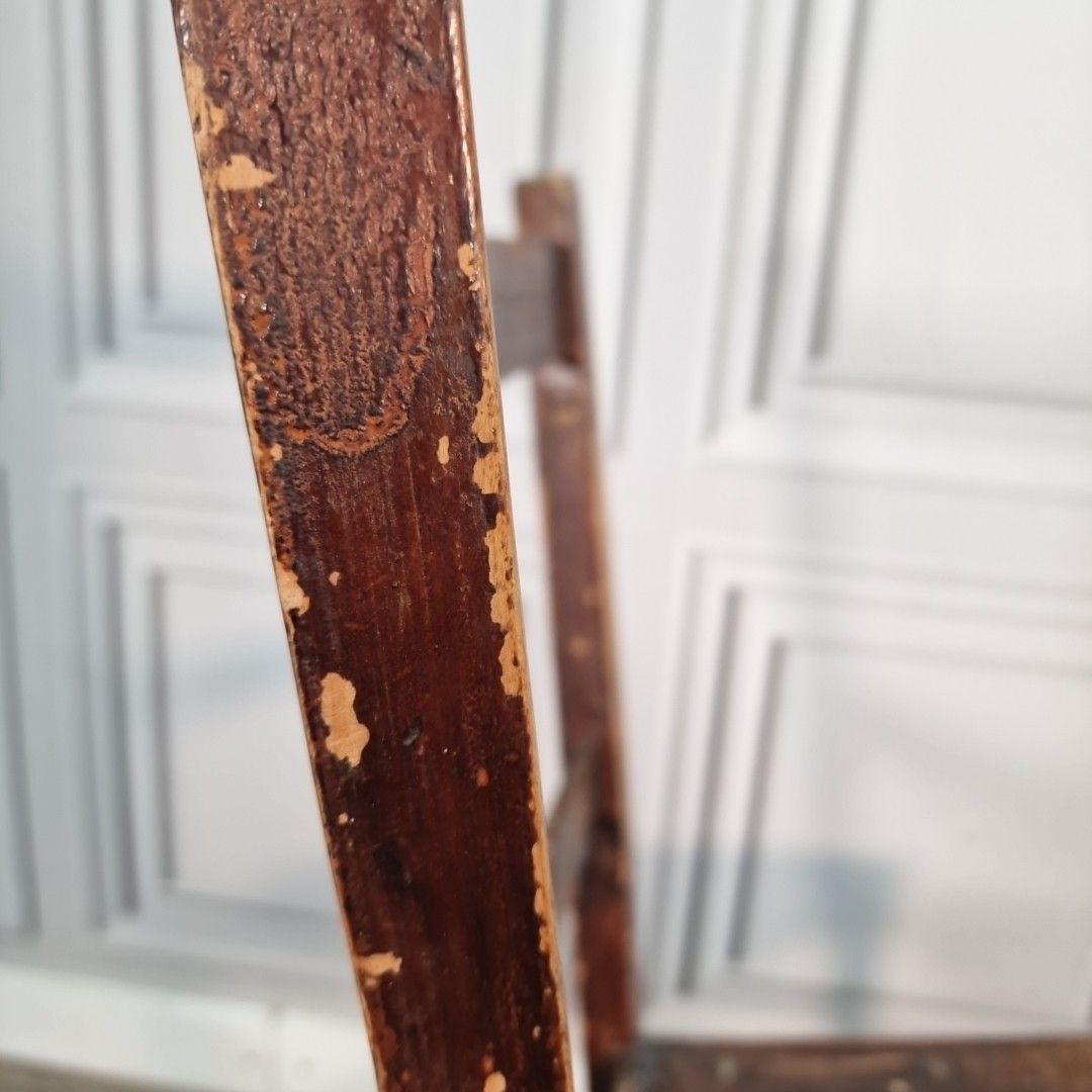 photo vinterior Antique Wooden Bedroom Chair Kitchen Hall Seat Victorian For Restoration
