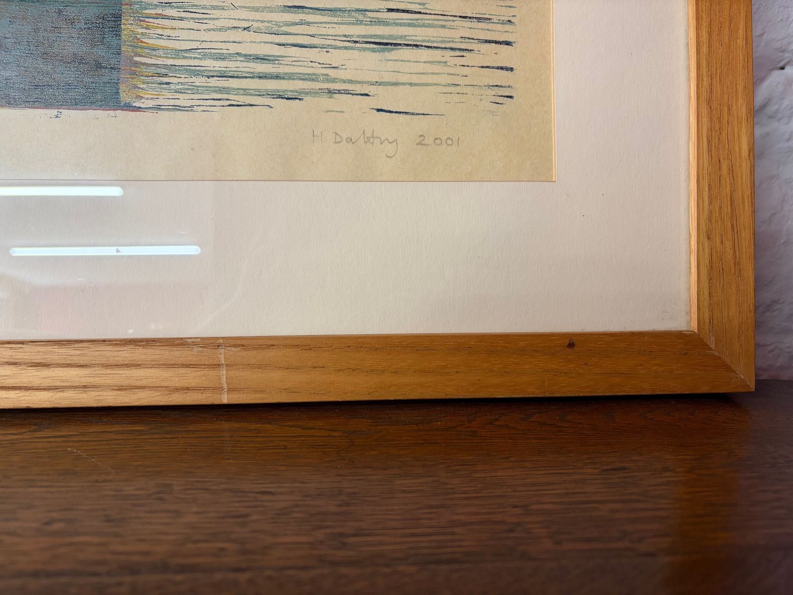 Limited Edition Woodcut Print  "Fruits Of Attica II" By Hilary Daltry Re photo vinterior
