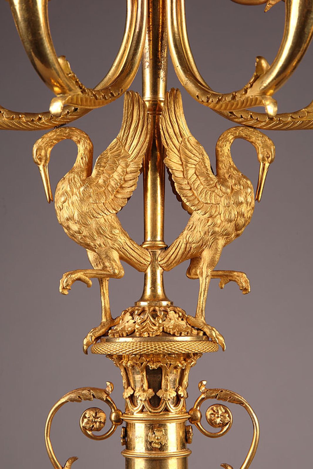 Pair Of Directory Period Candelabra With Swans And Winged Women photo furniture