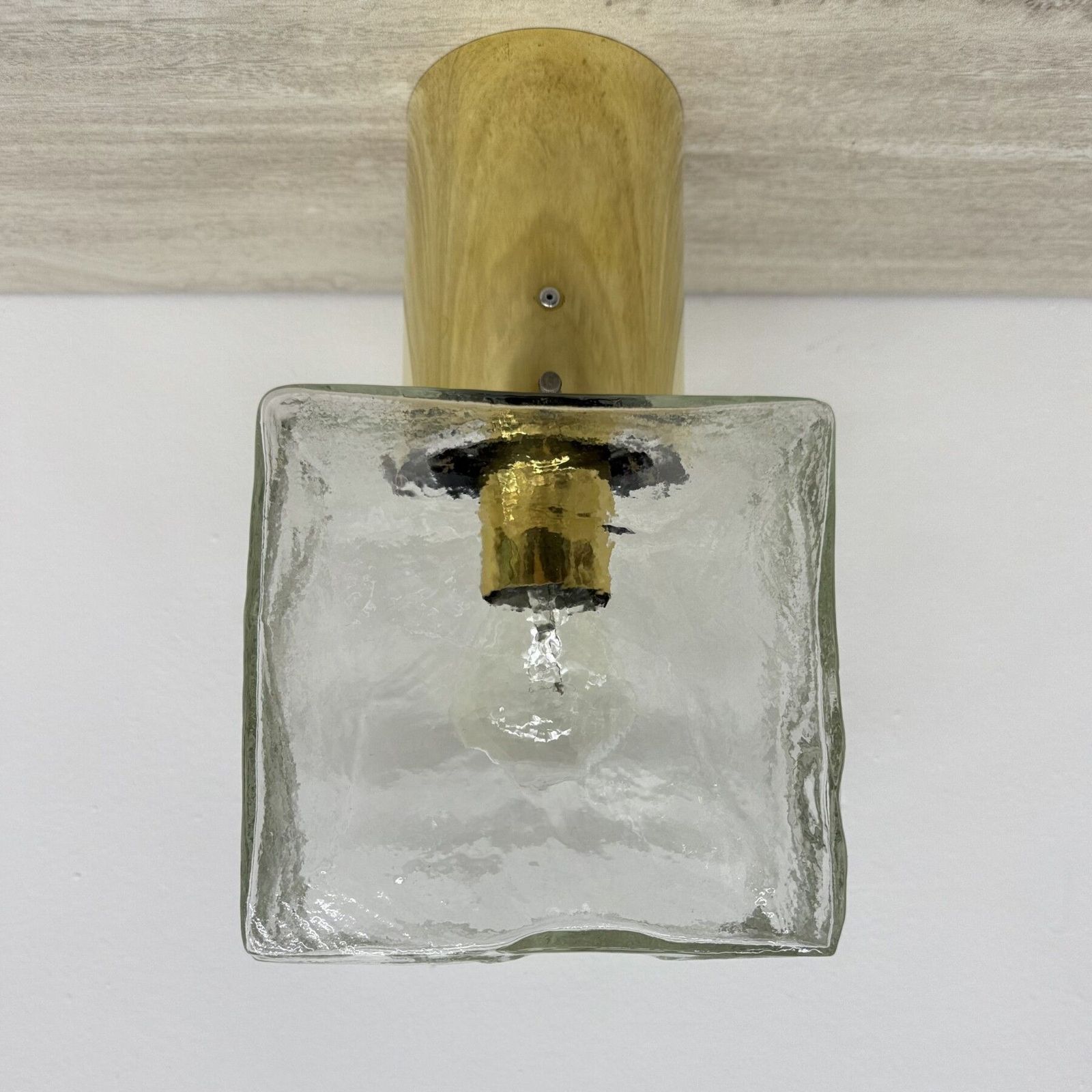 photo for sale J.T. Kalmar Plafondlamp Van Matglas En Messing, Jaren 1970