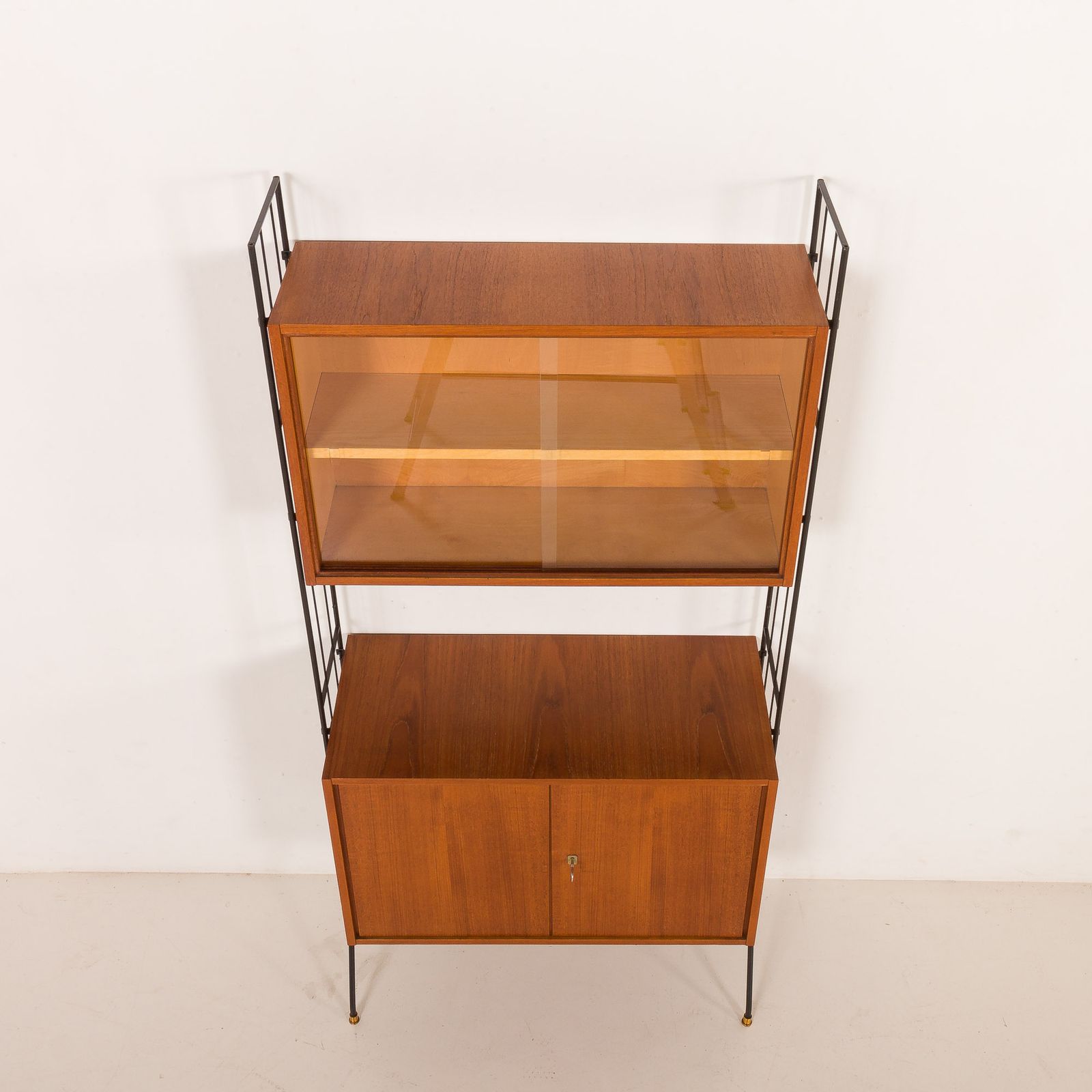 Italian Mid Century Free Standing Wall Unit With A Display Cabinet, 1960s photo buy