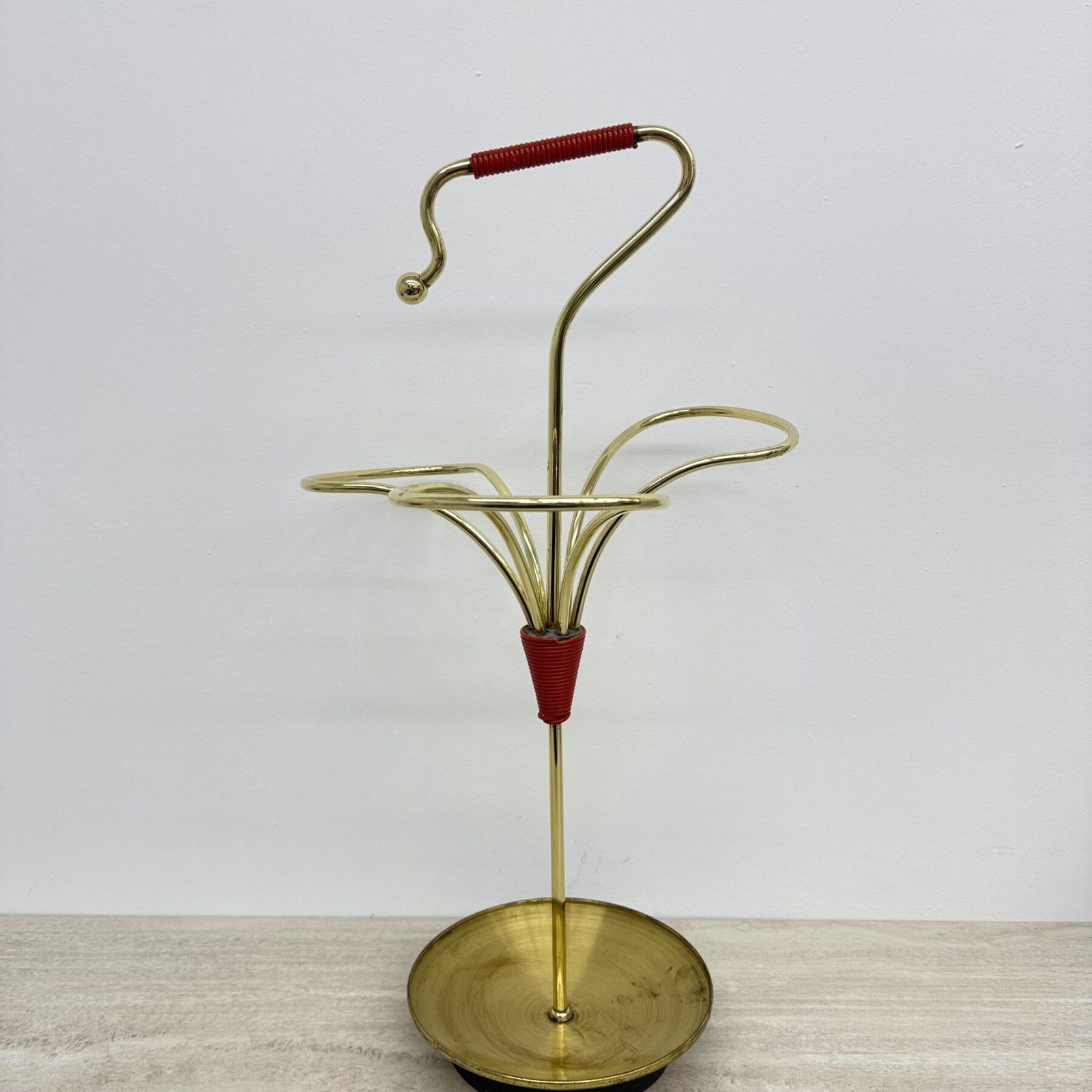 Mid Century Modern Messing Paraplubak, Ca. Jaren 1950 photo Woonaccessoires