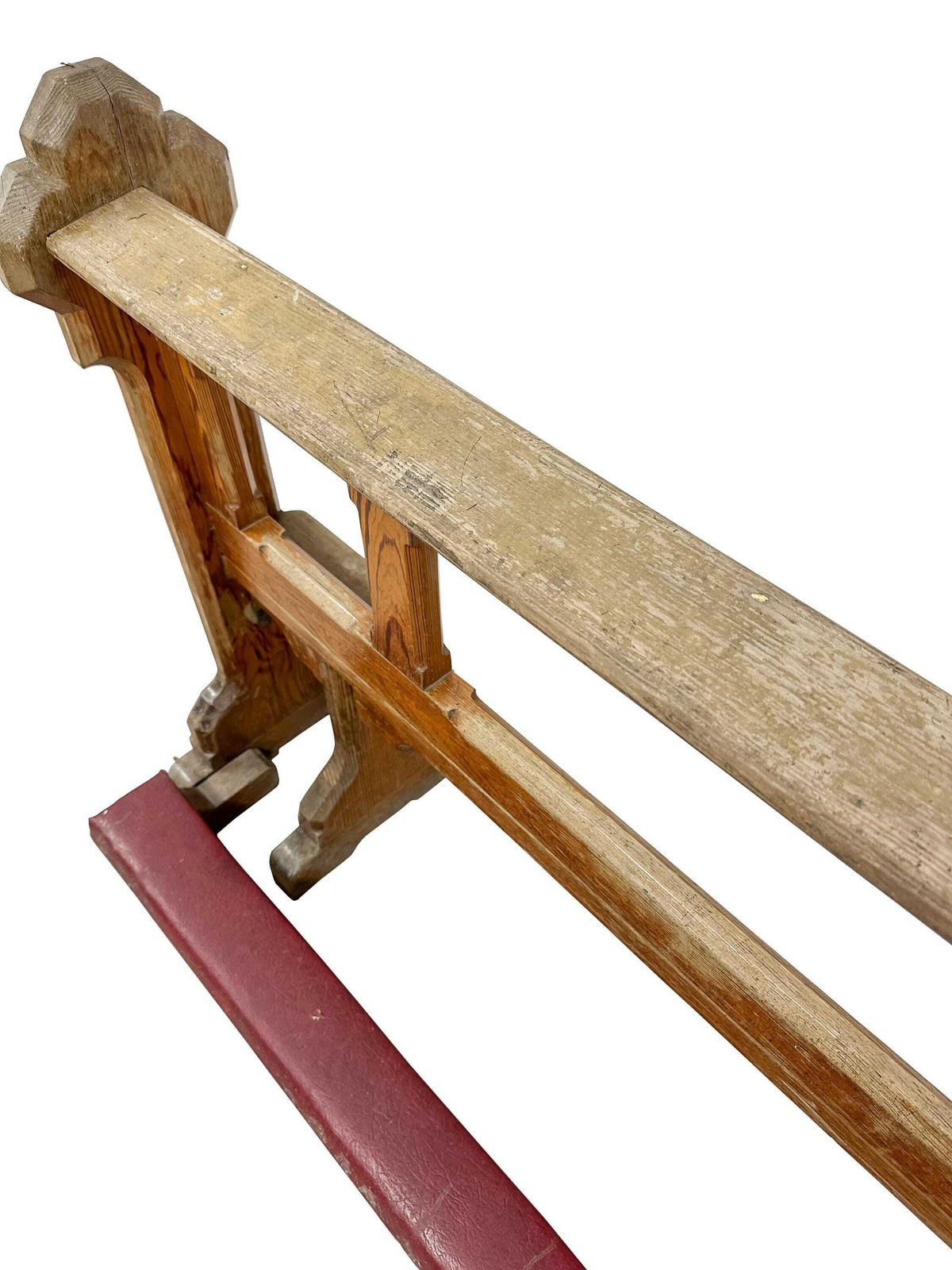 Antique Gothic Revival Victorian Double Prayer Kneeler (Prie Dieu)   Pitch Pine Mid 19th Century photo vintage