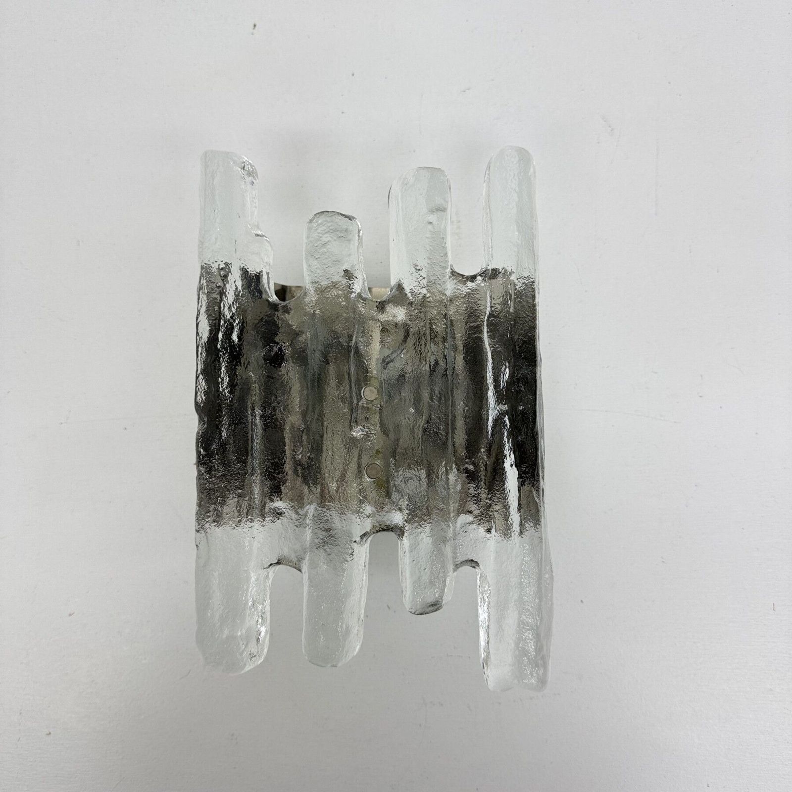 Wall Sconces In Murano Ice Glass And Metal By J.T. Kalmar For Kalmar, 60s