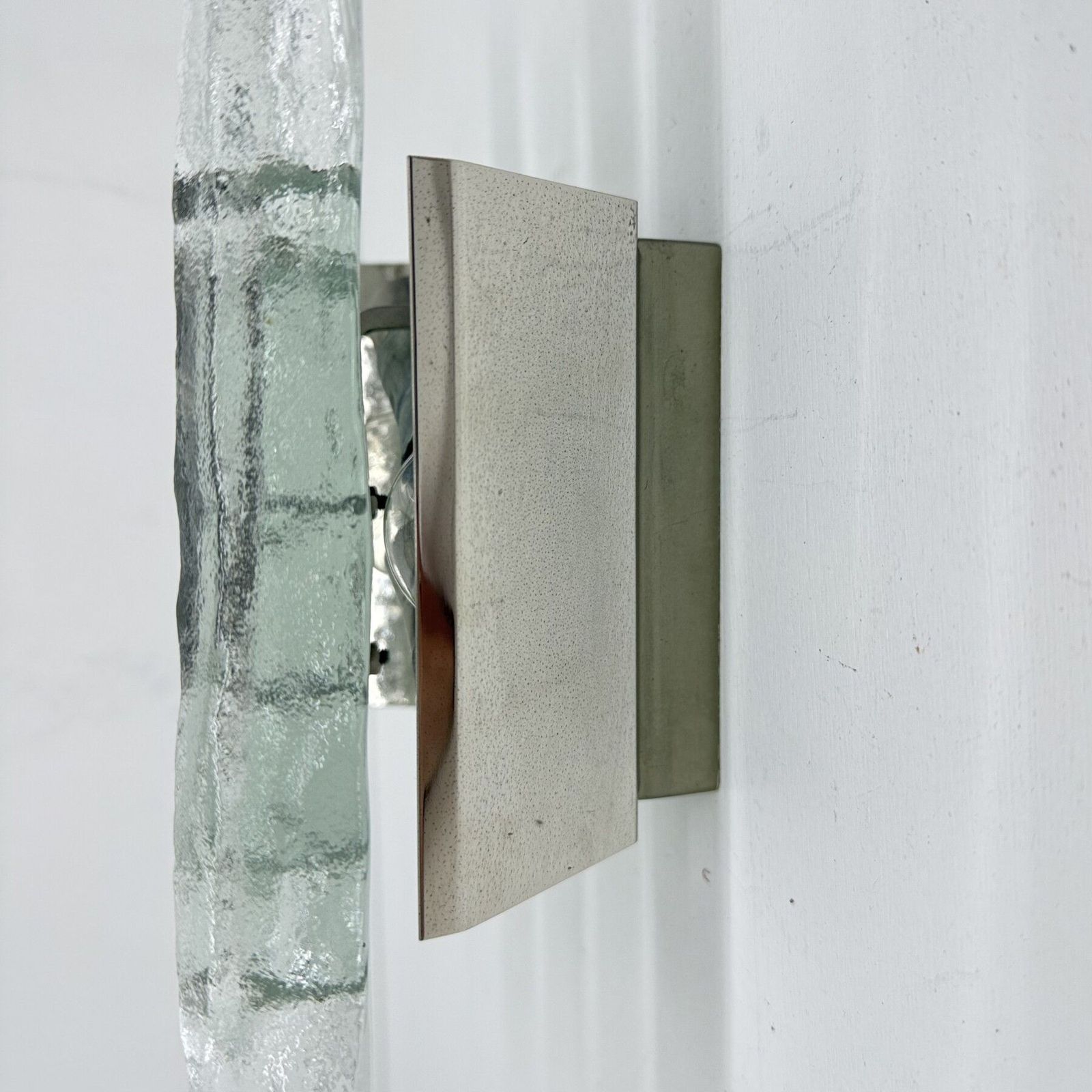 Wandlampen In Murano Ijsglas En Metaal Van J.T. Kalmar Voor Kalmar, Jaren 1960 photo vinterior