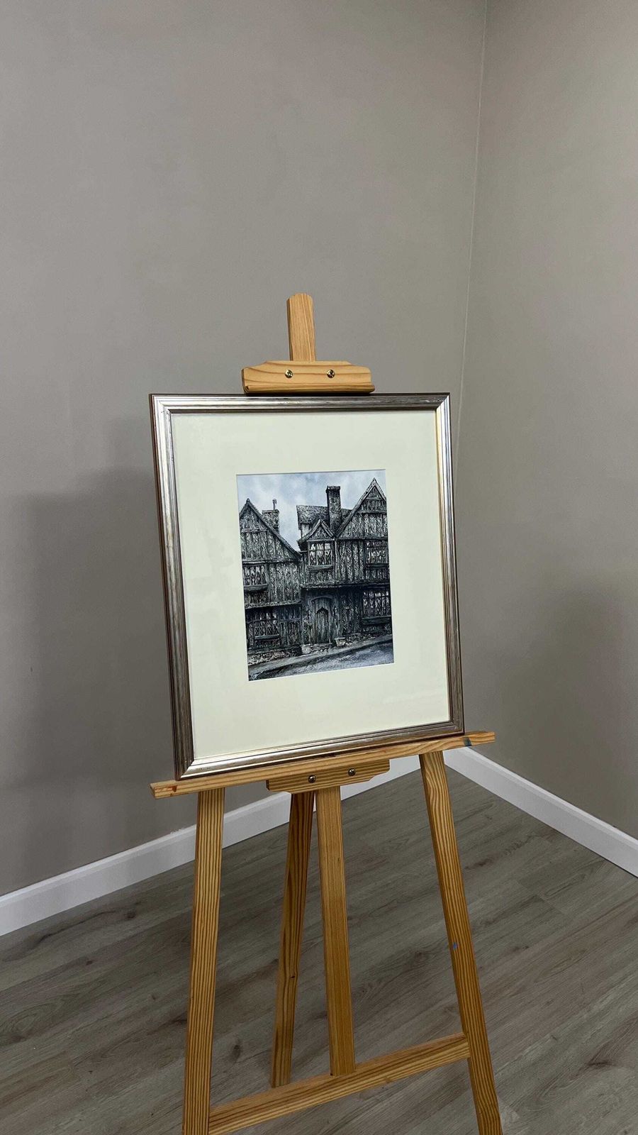 De Vere House Picture — Signed Ink & Watercolour Architectural Study Of De Vere House In London