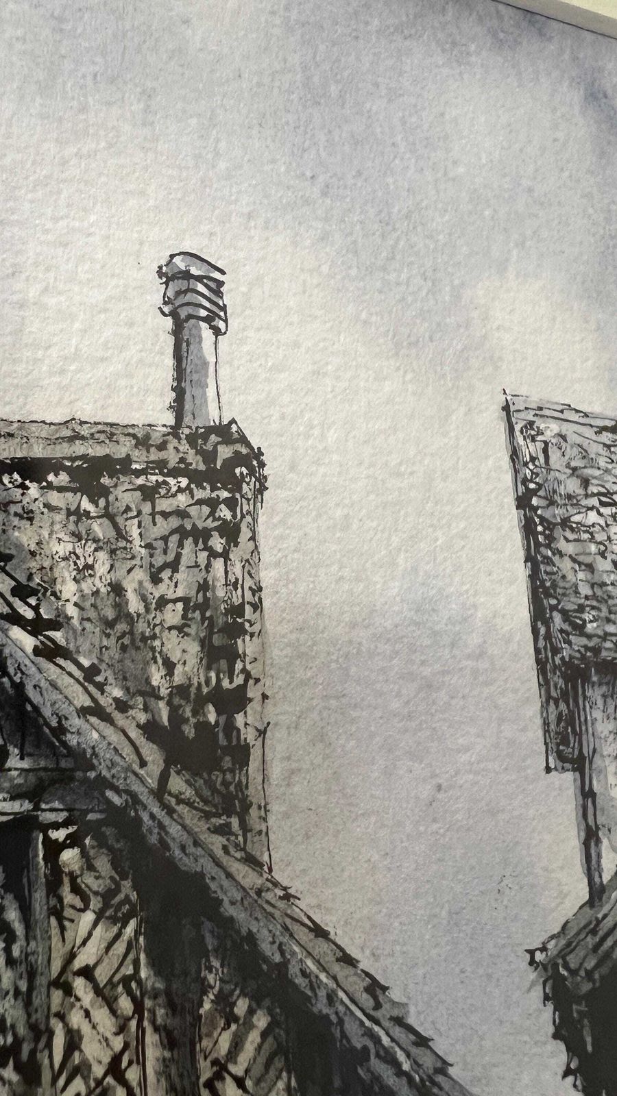 De Vere House Picture — Signed Ink & Watercolour Architectural Study Of De Vere House In London photo vinterior