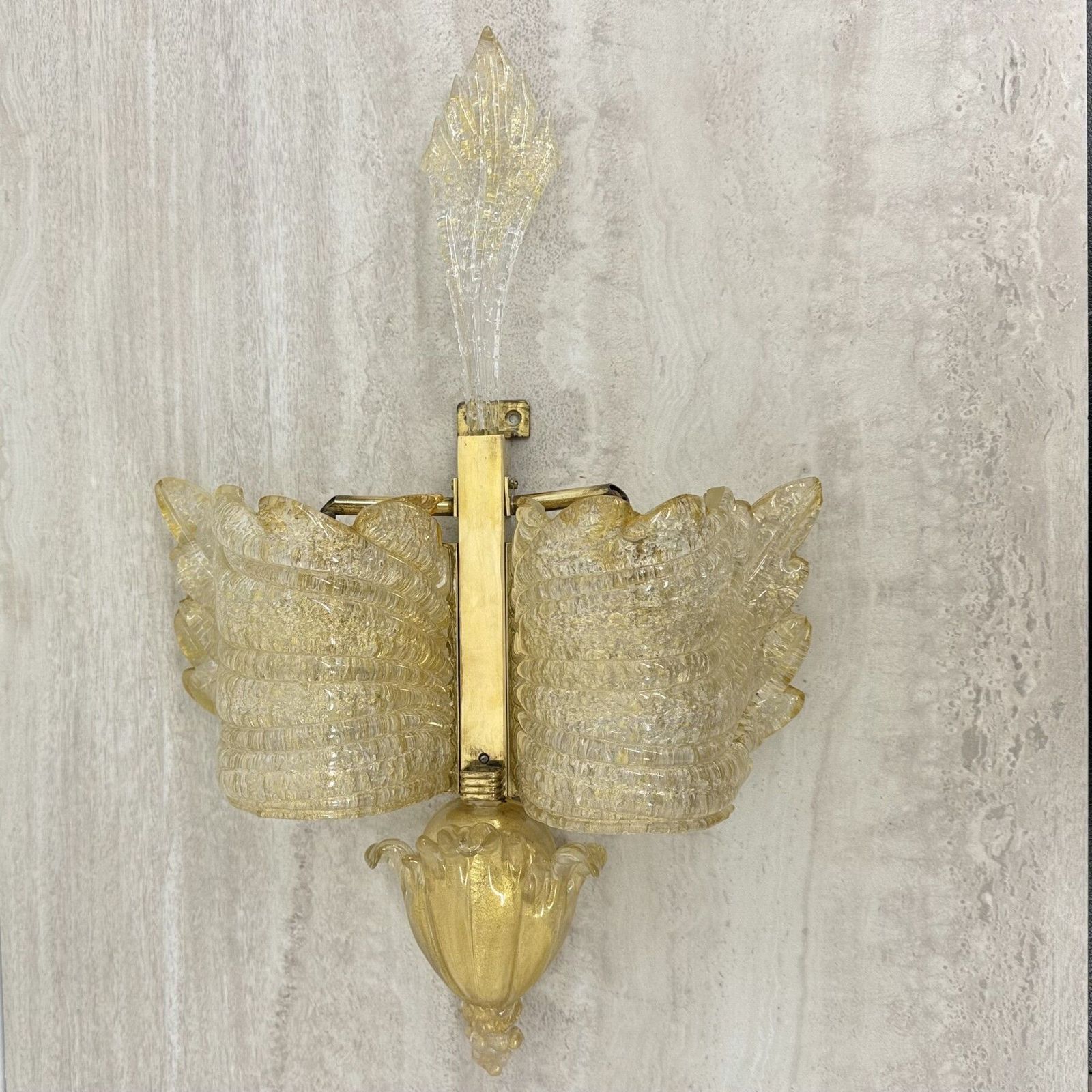 Barovier & Toso Wall Lamp Murano Glass , 1970s