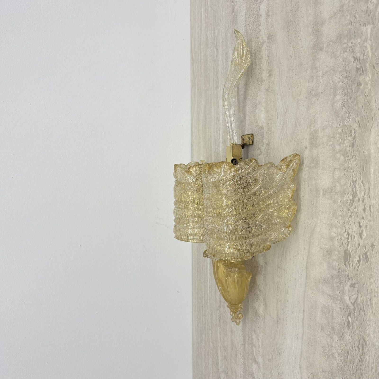 Barovier & Toso Wall Lamp Murano Glass , 1970s photo for sale