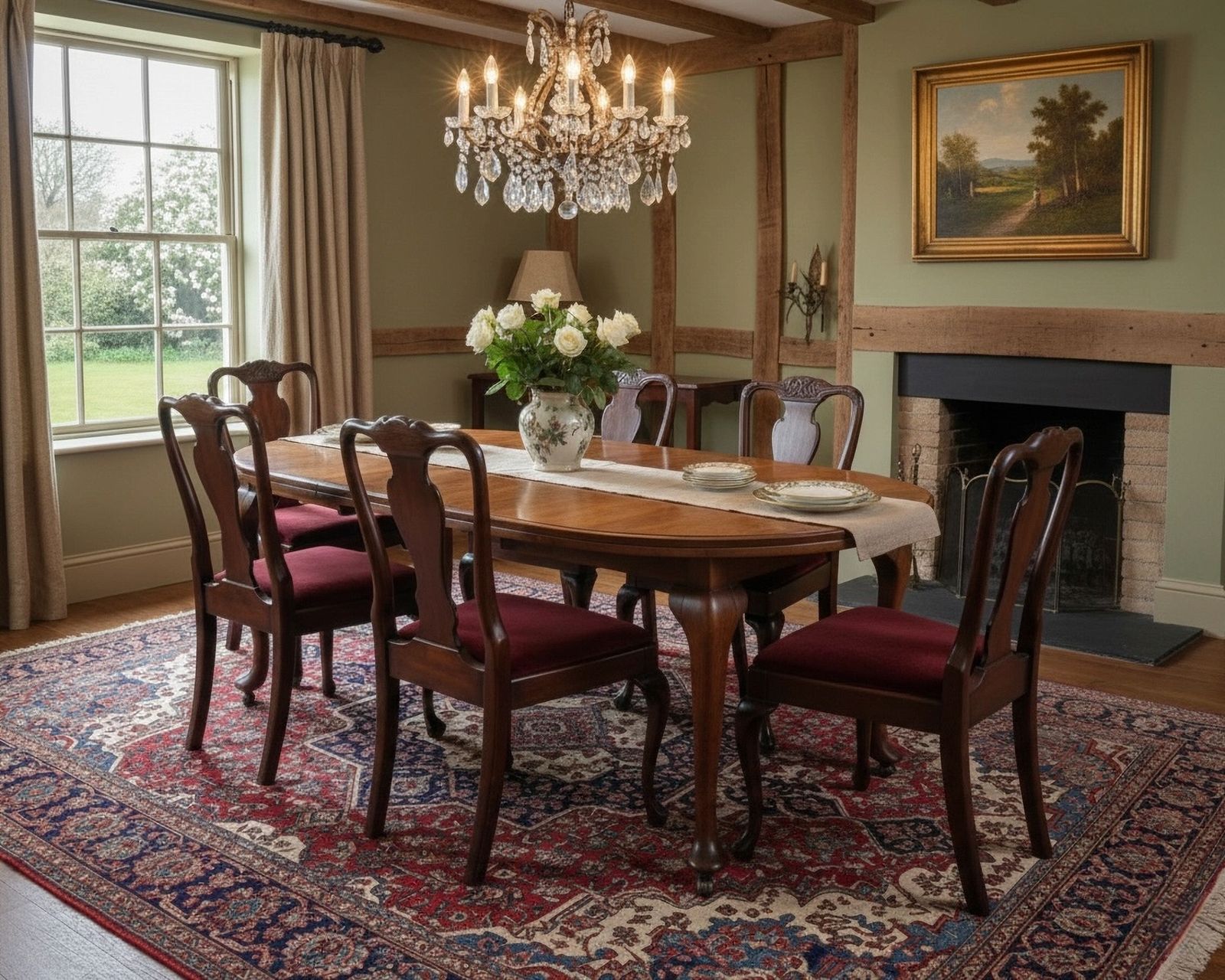 Victorian Quarter Sawn Tiger Oak Dining Table By Joseph Fitter Seats (4 6) photo 1350.0