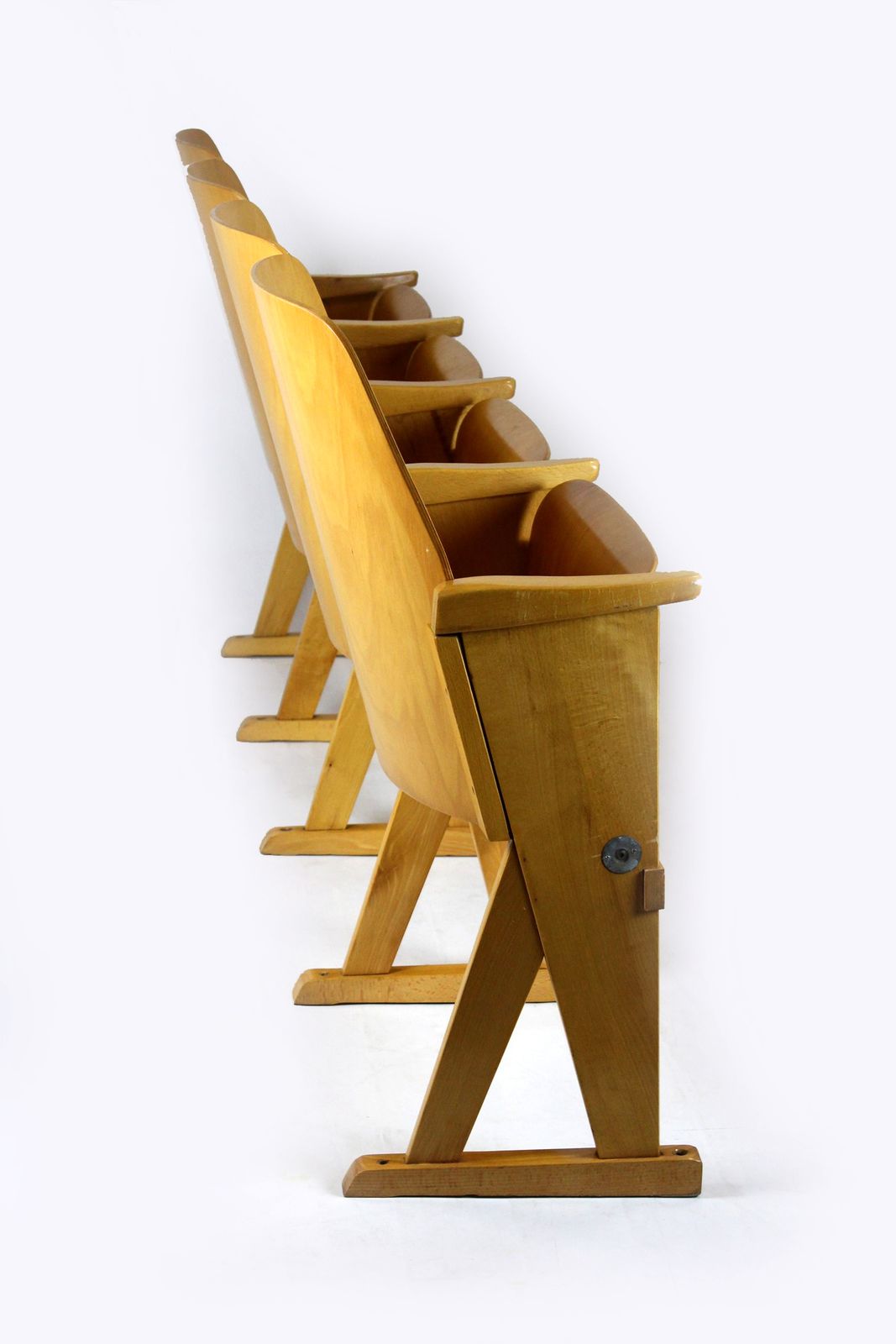 photo for sale Vintage Cinema Chairs From Ton, 1960s, Set Of 7