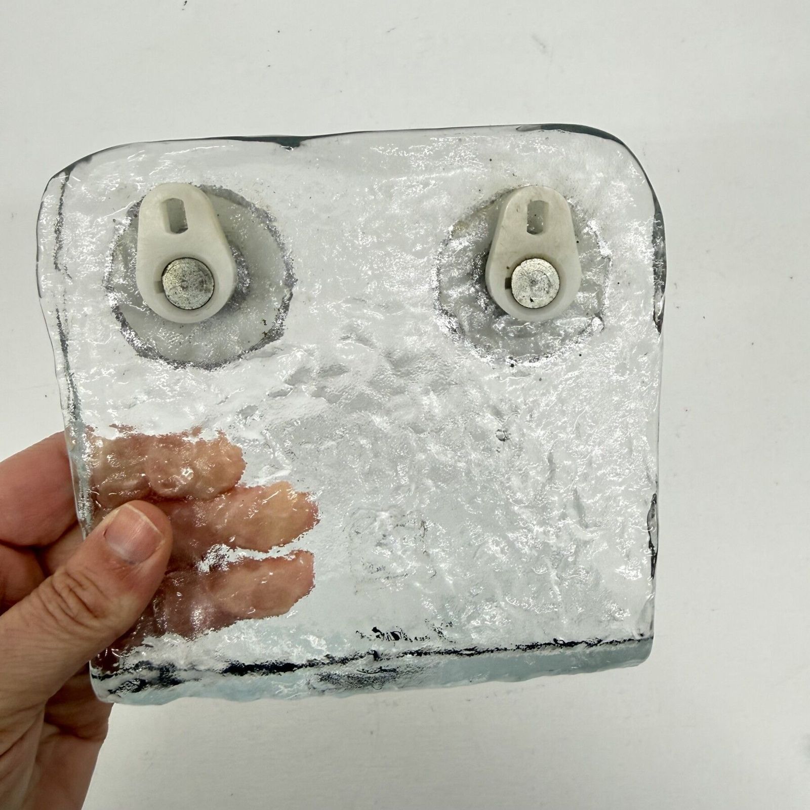 Set Of Grohe Ice Glass Bathroom Set Towel Hanger, Soap Tray And Plateau , 1970s photo vinterior
