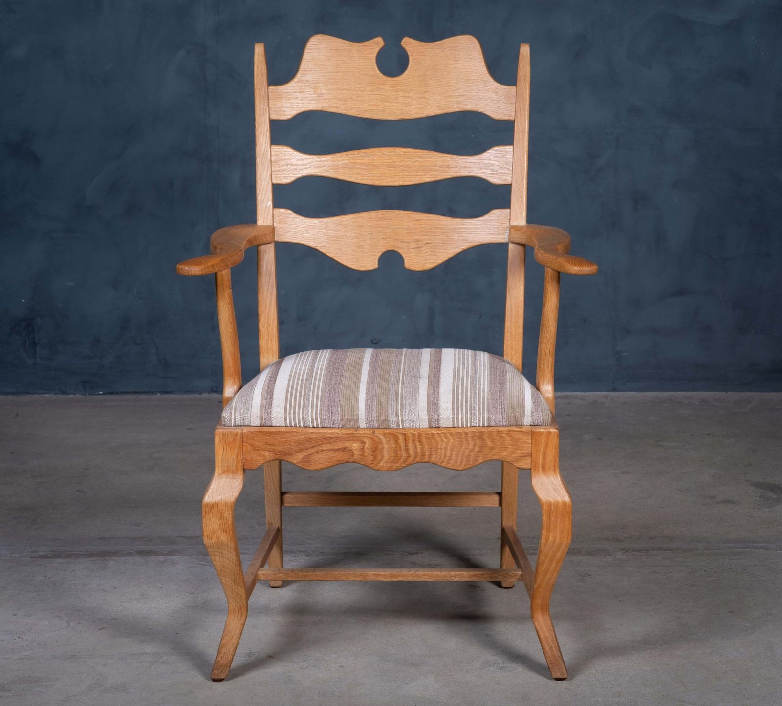 Mid Century Razorblade Armchair In Oak Designed By Henning Kjærnulf, 1960s photo 1151.0