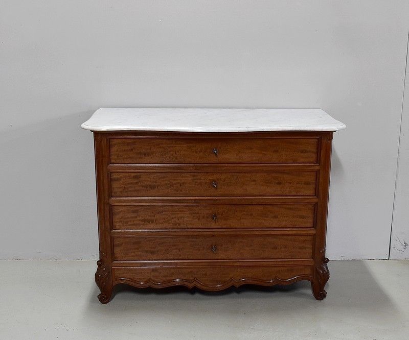 Parisian Chest Of Drawers Louis XV Style Rocaille, 20th