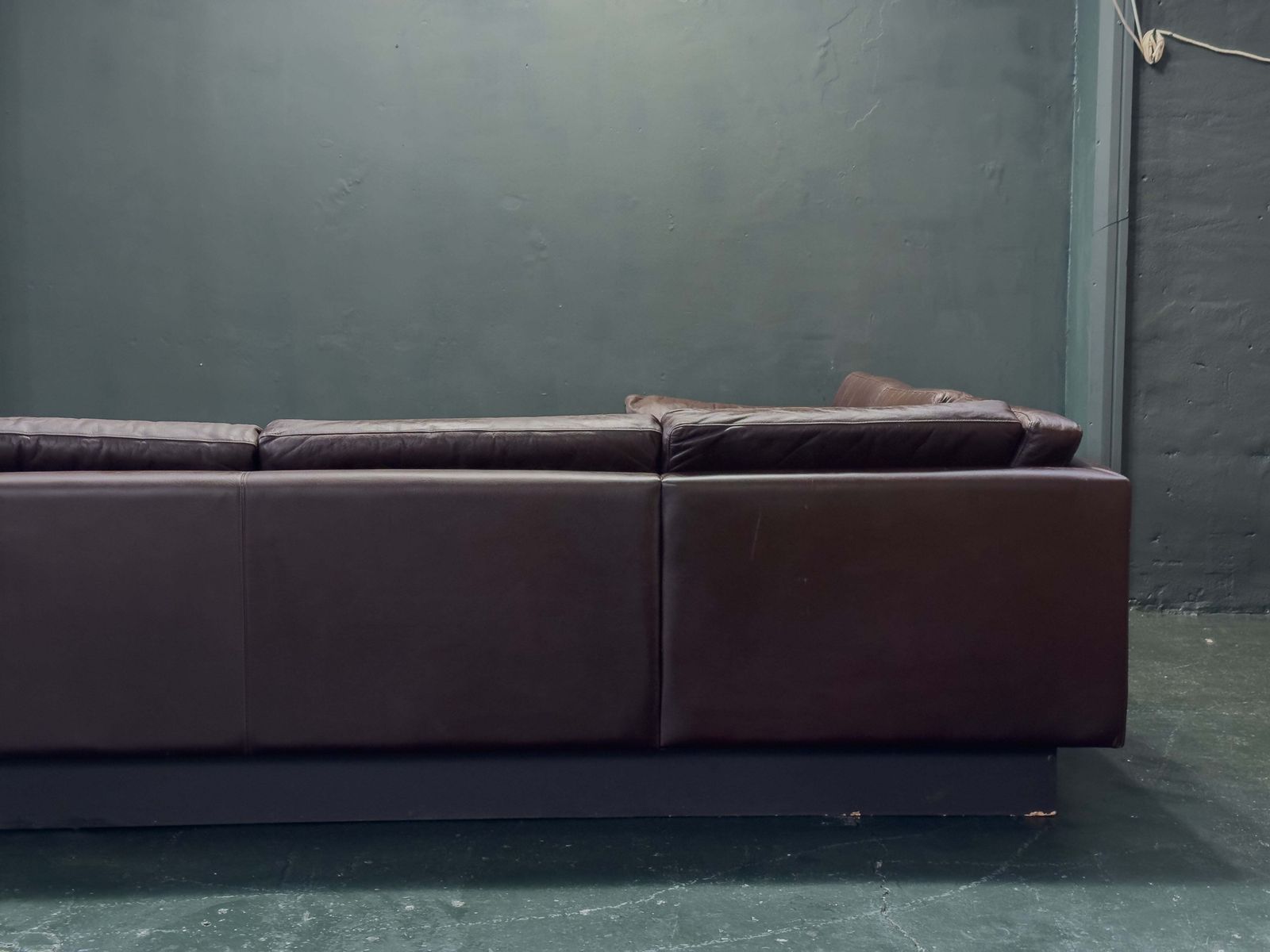 Furniture Brown Leather Corner Sofa By Thams Denmark photo