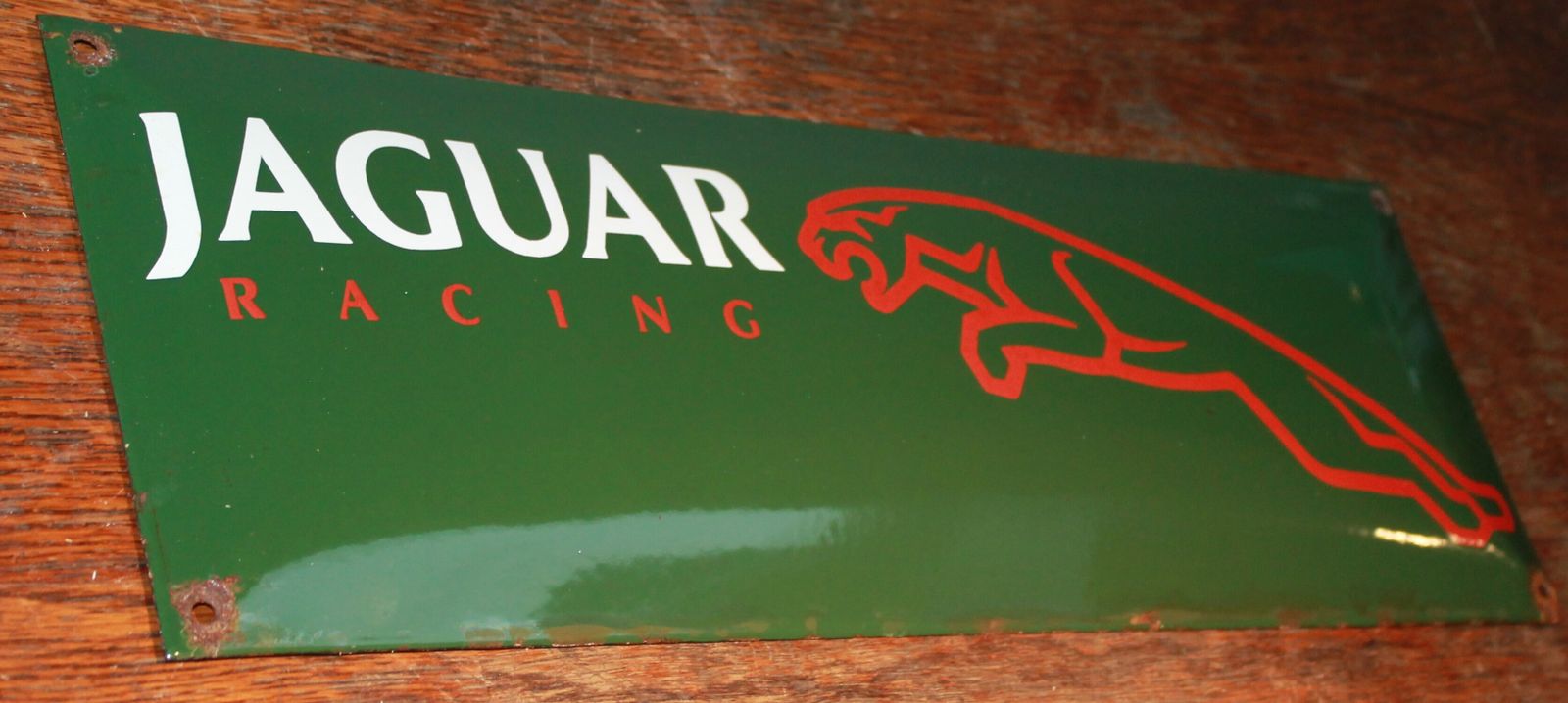 Jaguar Garage Auto Advertising Porcelain Sign Leaper Frederick Gordon Crosby E Type Xjs Car Workshop photo for sale