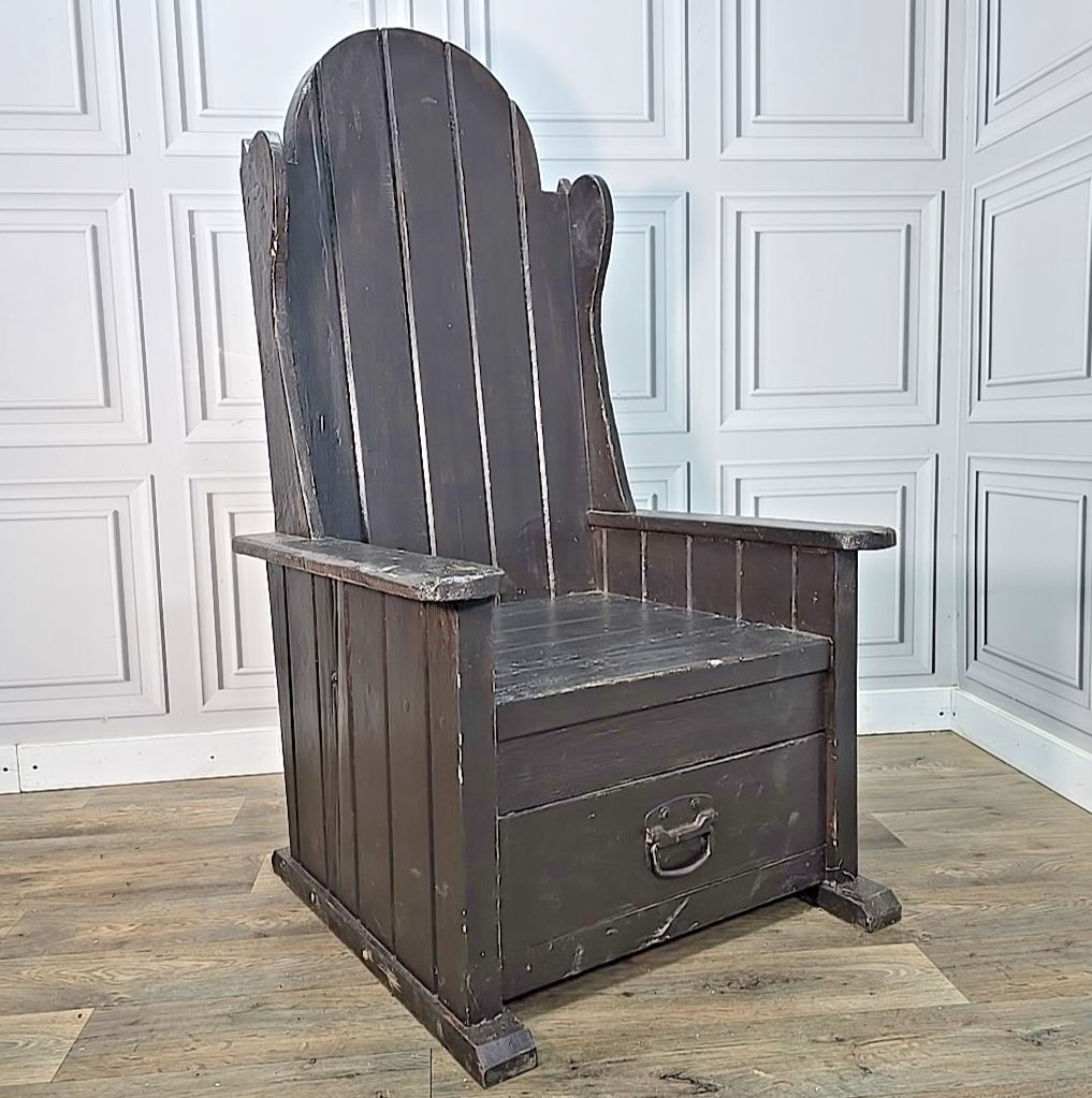 Antique Style Lambing Chair Seat Rustic Vintage Solid Wooden Reclaimed Welsh