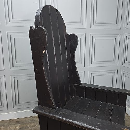 330.0 Antique Style Lambing Chair Seat Rustic Vintage Solid Wooden Reclaimed Welsh photo