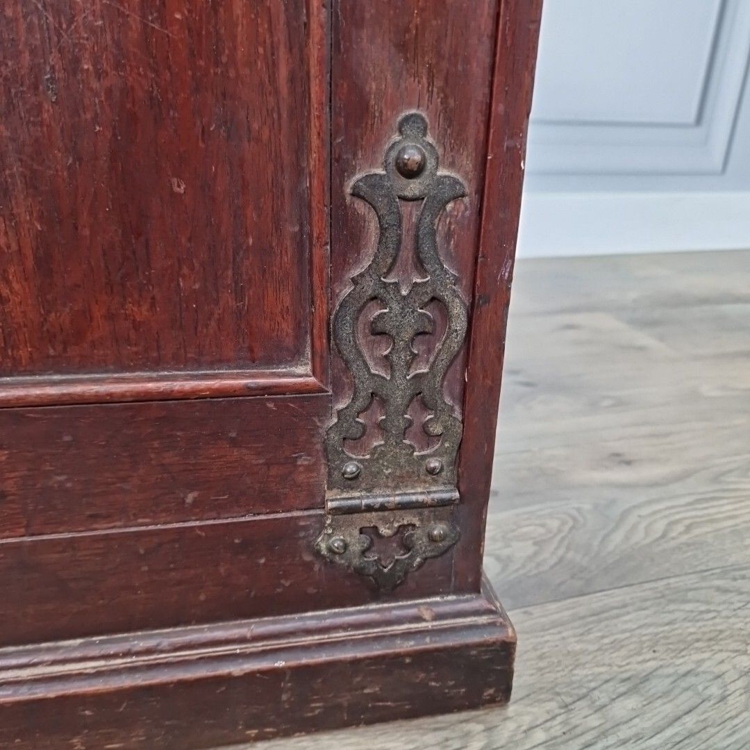 Antique Bedside Table Coal Scuttle Cabinet Wooden Purdonium Edwardian photo 90.0