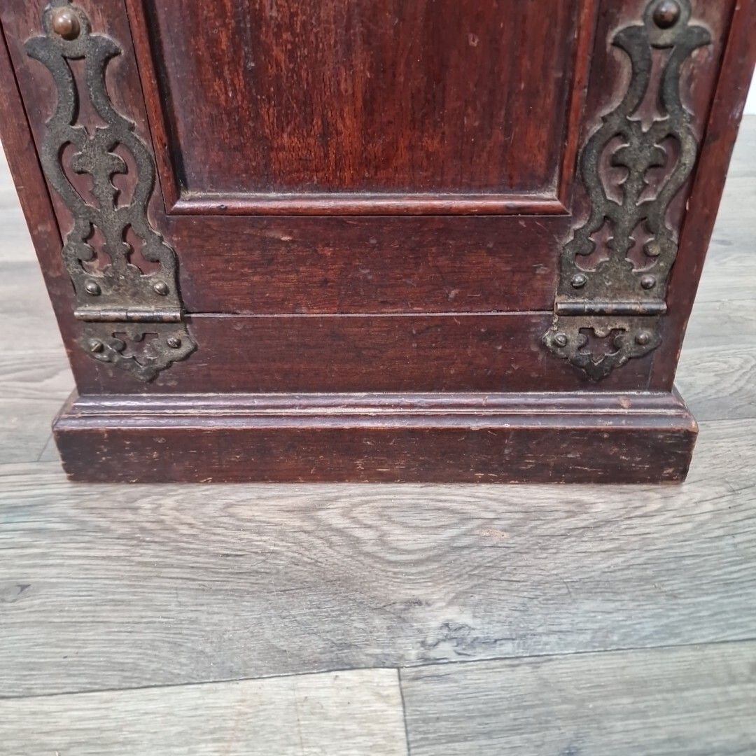 Antique Bedside Table Coal Scuttle Cabinet Wooden Purdonium Edwardian photo vinterior
