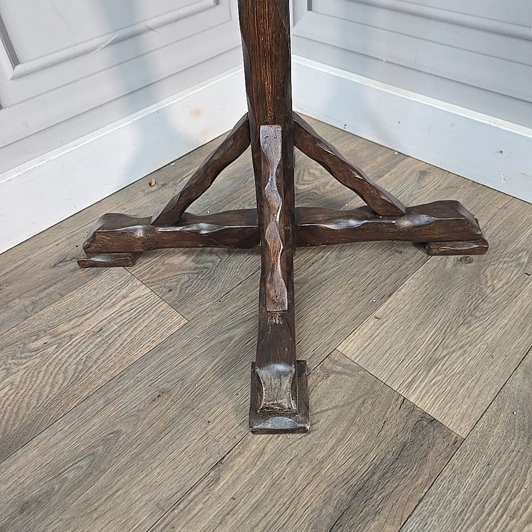 Antique Wood Standard Lamp Gothic Revival Arts & Crafts Floor Light For Rewiring photo 150.0
