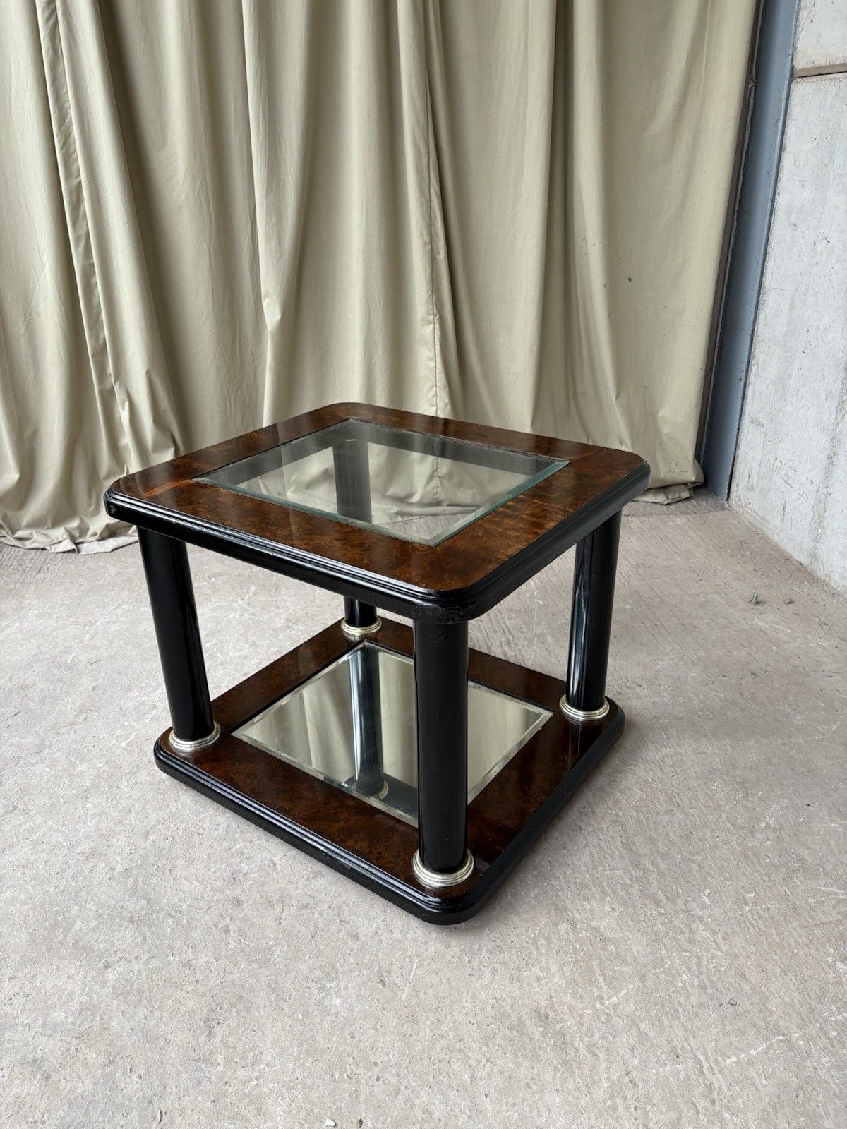 Vtg Late Mid Century Hollywood Regency Style Side Table Italian Retro R1086 photo vinterior