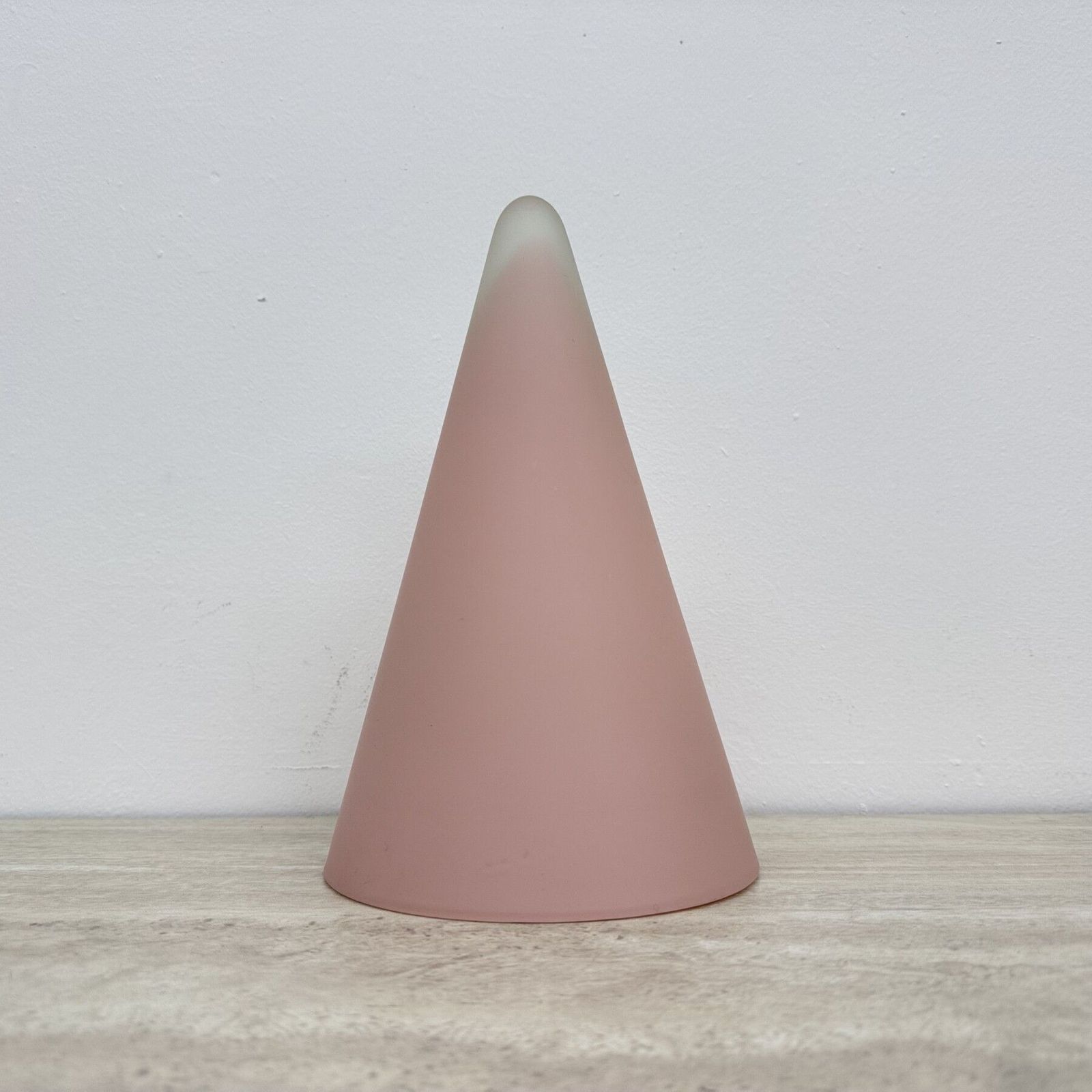 photo buy Matte Pink Glass Sce Teepee Table Lamp 1970's France