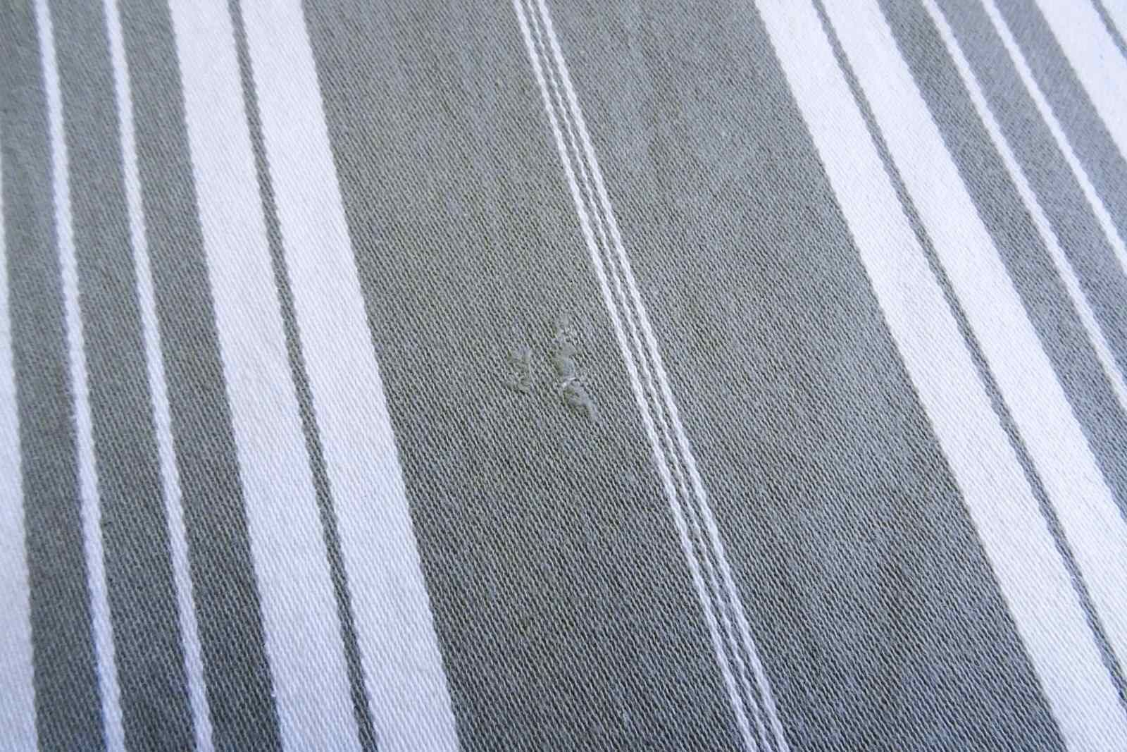Four Metres Of French Grey Stripe Cotton Twill Ticking photo 75.0