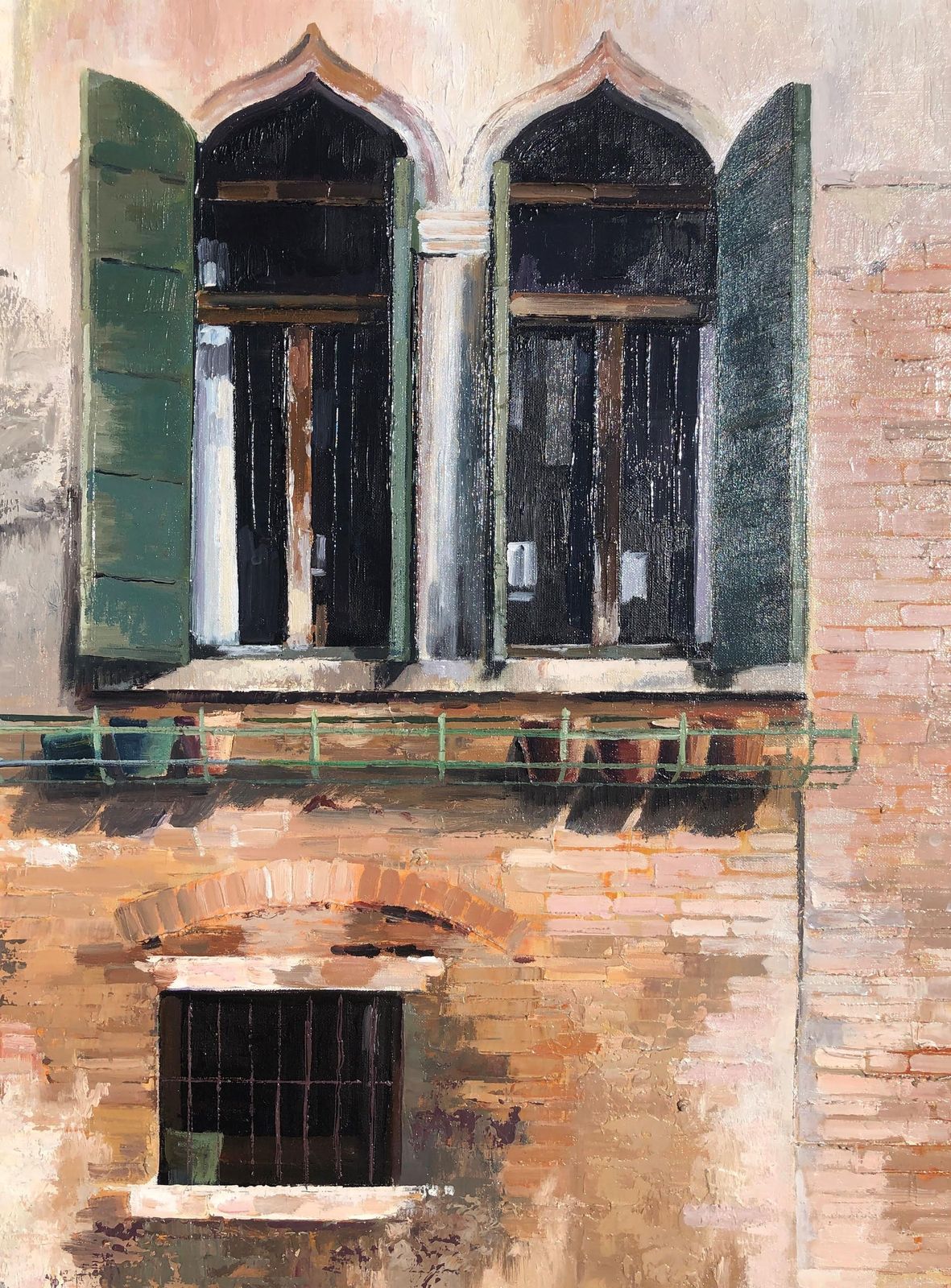Josep Maria Vayreda Canadell – Venster Van Venetië, Olieverf Op Doek, Ca. 1985 photo buy