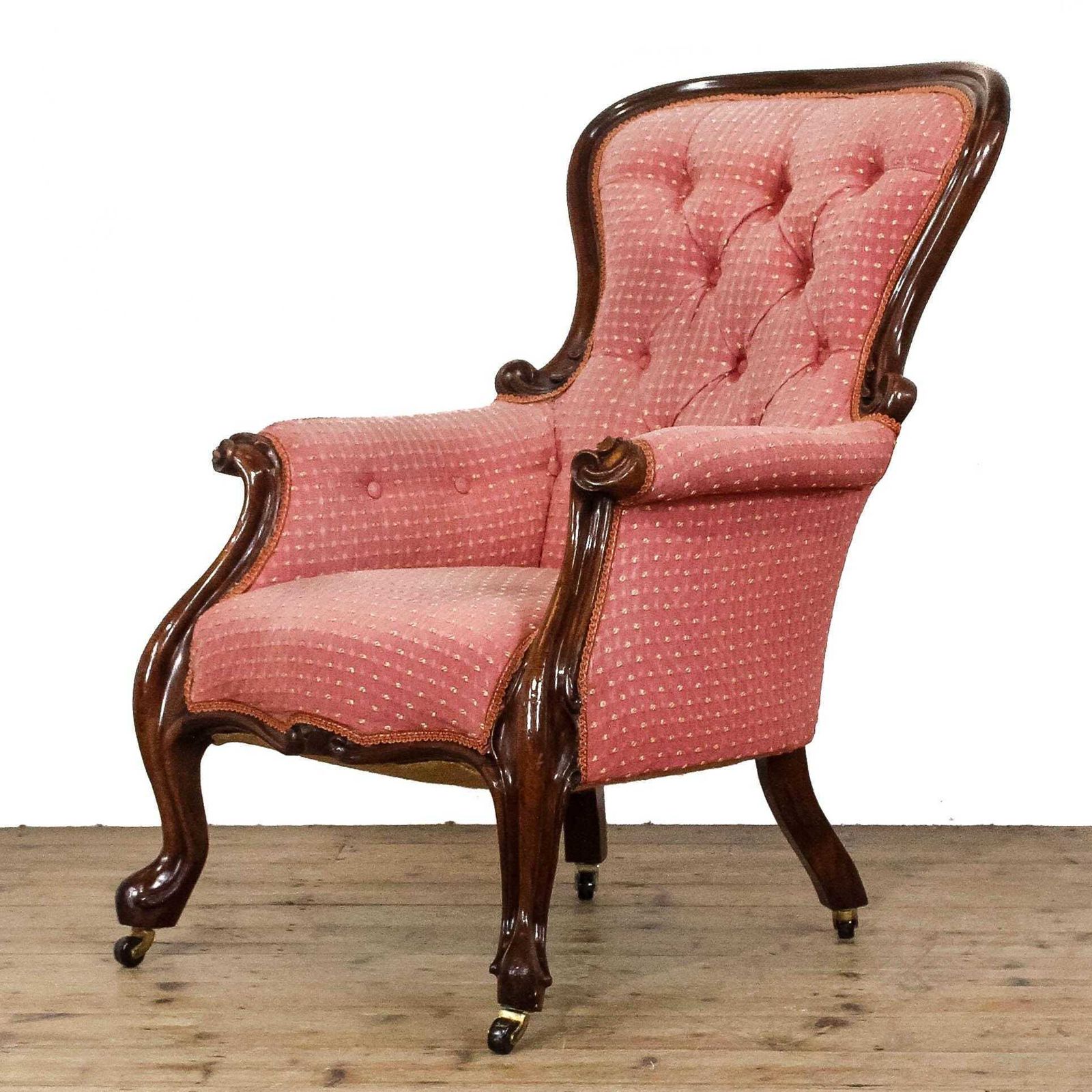 Antique Victorian Upholstered Armchair | Antique Armchair | Antique Seating | Victorian Antiques | Victorian Armchair