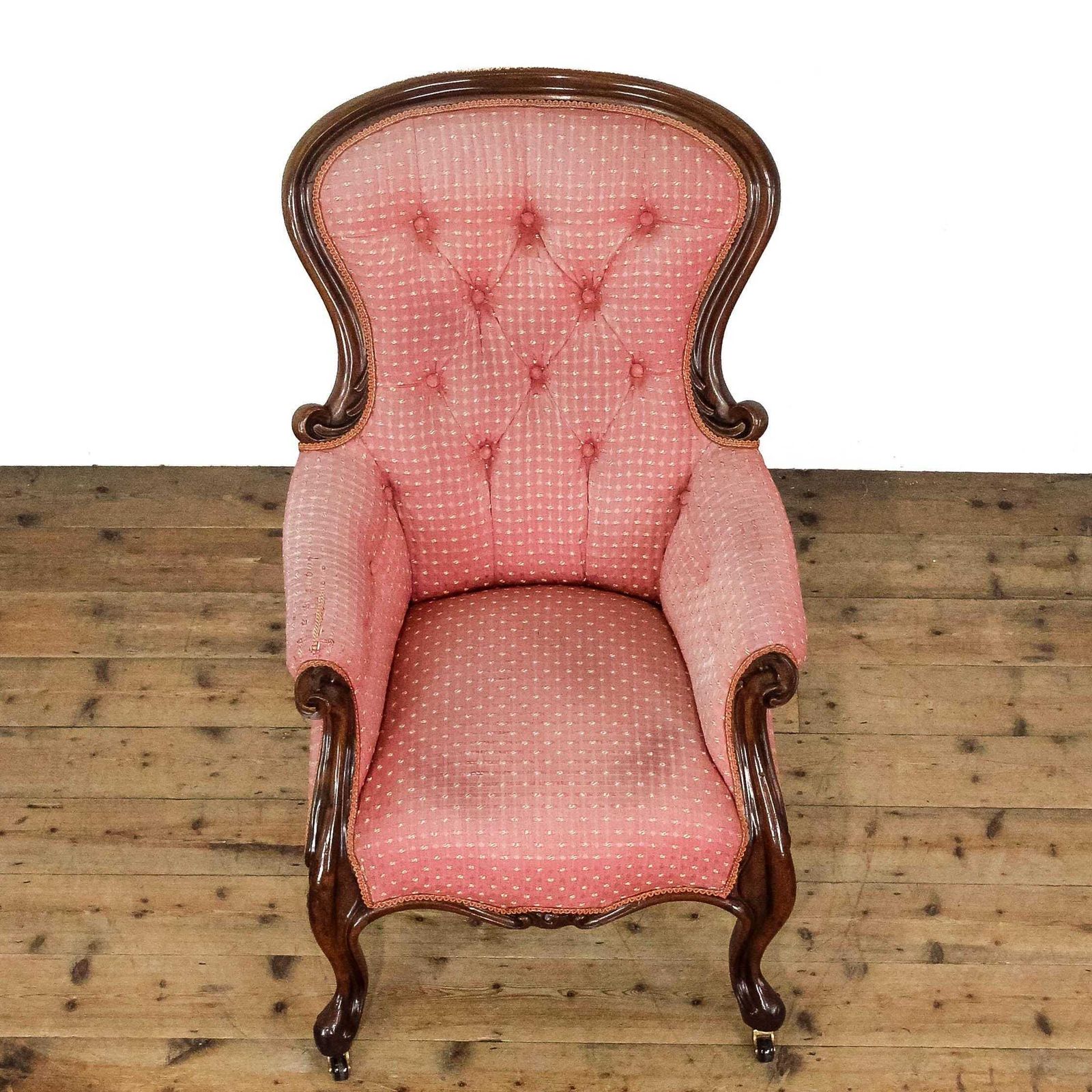 Antique Victorian Upholstered Armchair | Antique Armchair | Antique Seating | Victorian Antiques | Victorian Armchair photo for sale