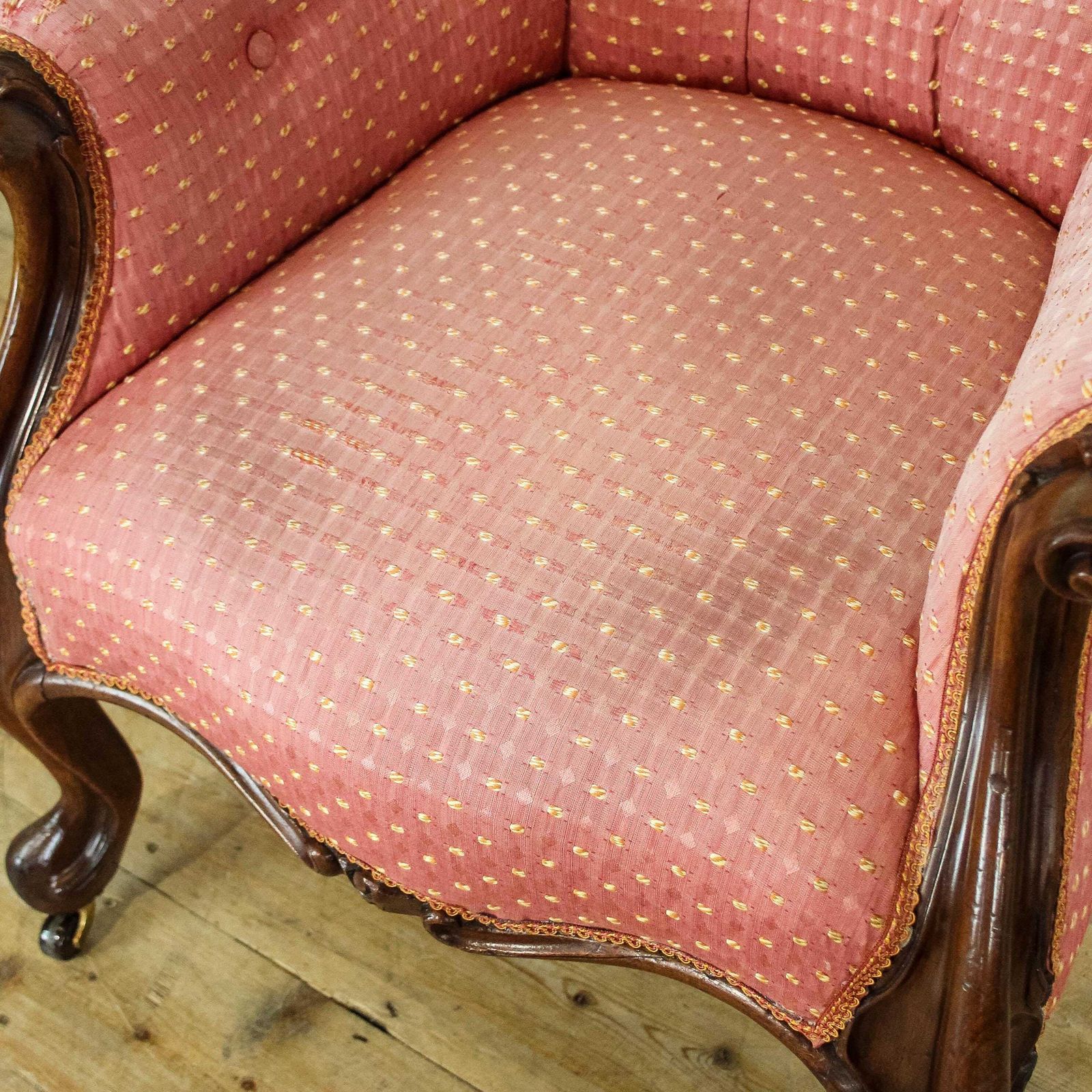 Antique Victorian Upholstered Armchair | Antique Armchair | Antique Seating | Victorian Antiques | Victorian Armchair photo vintage