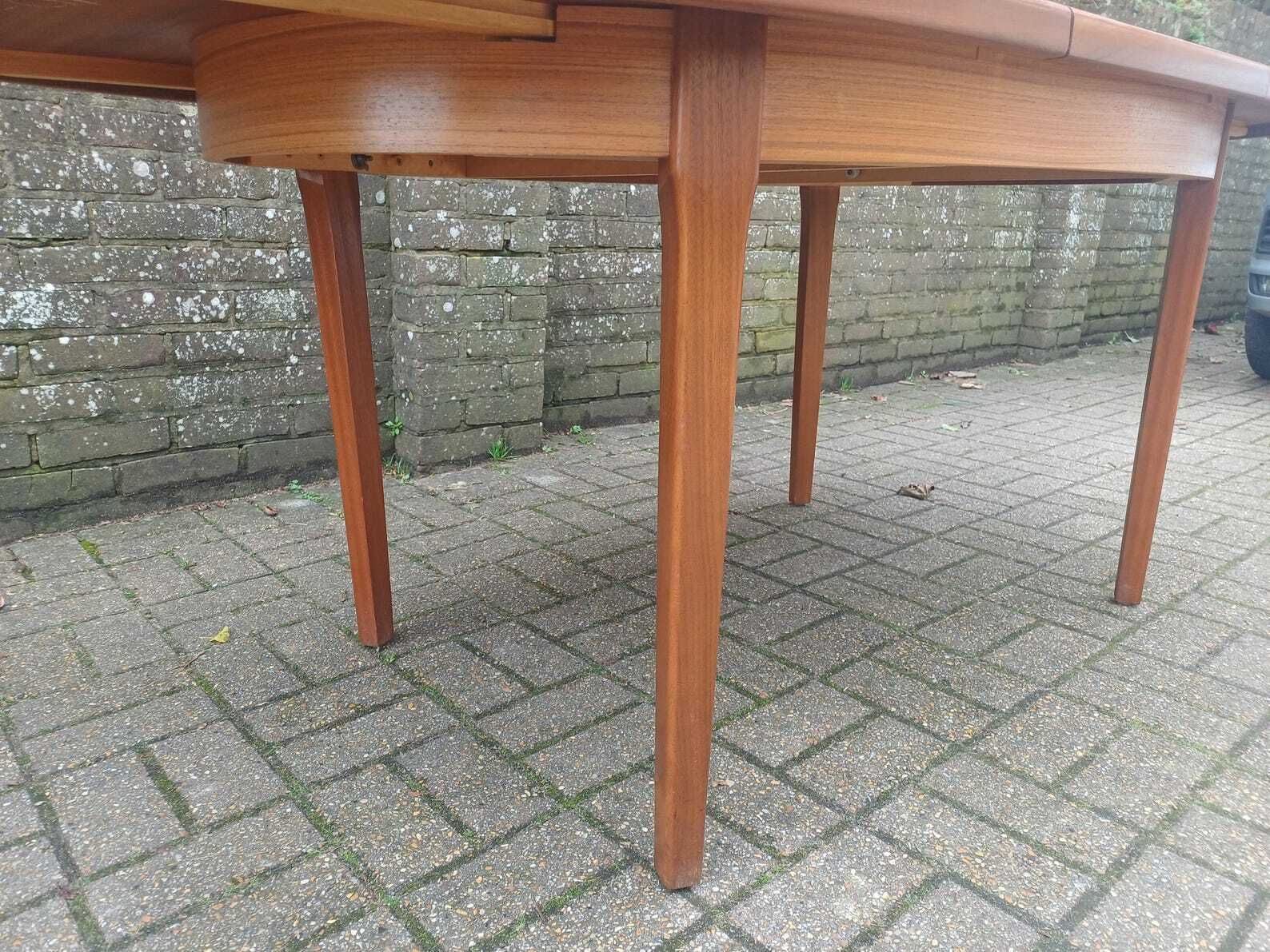 Furniture Late 1970s Retro Extending Dining Table Sculptural Scandinavian Style Exceptional Quality Solid Wood Base Near Perfect Free Hand Delivery photo