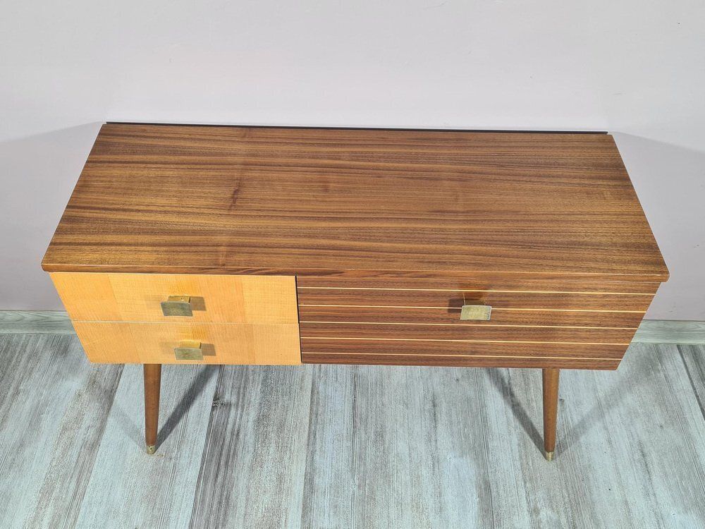 Modernist Chest Of Drawers With Contrasting Veneer, 1960s photo for sale