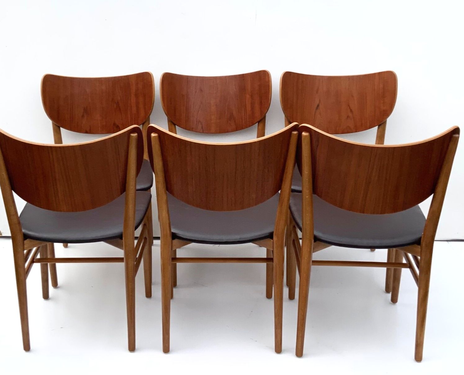 Danish Dining Chairs Set Of 6 By Niels And Eva Koppel Slagelse Mobelfabric 1950s photo vinterior