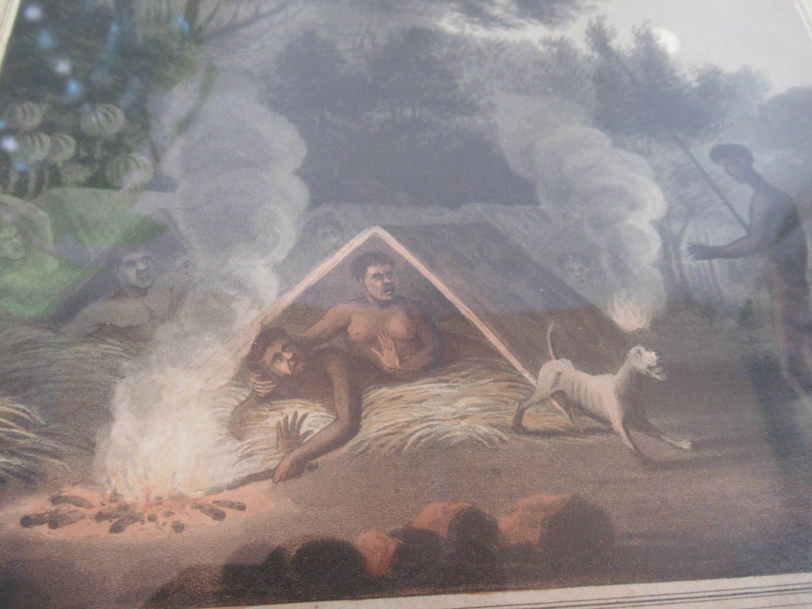 1813 M Dubourg Set 4 Prints New South Wales Indigenous Scenes Aquatint Antique photo furniture