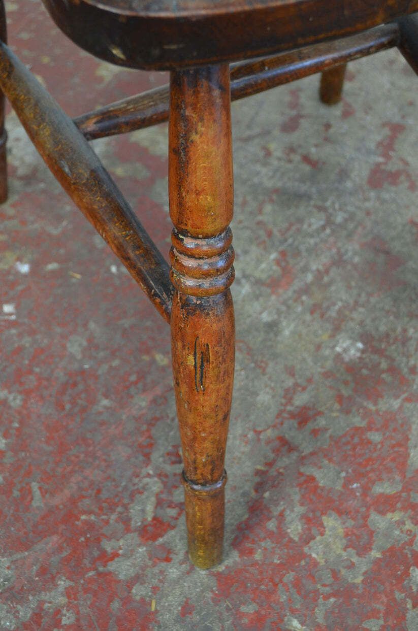 A 19th Century Farmhouse/Country Cottage Spindle Back Chair photo vintage