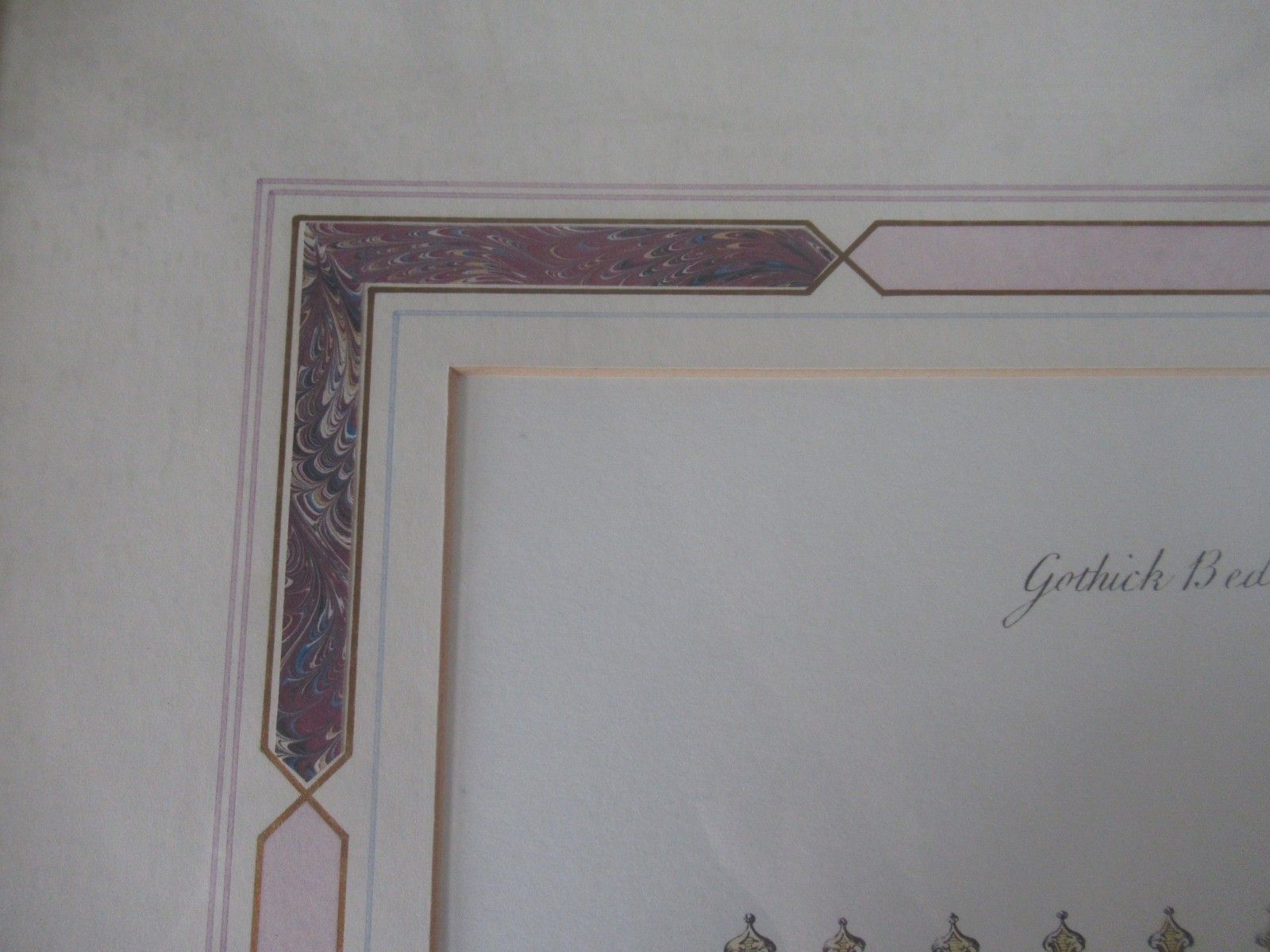 photo buy Set Of 4 Framed Thomas Chippendale Bed Engraving Prints 1753 Furniture Design