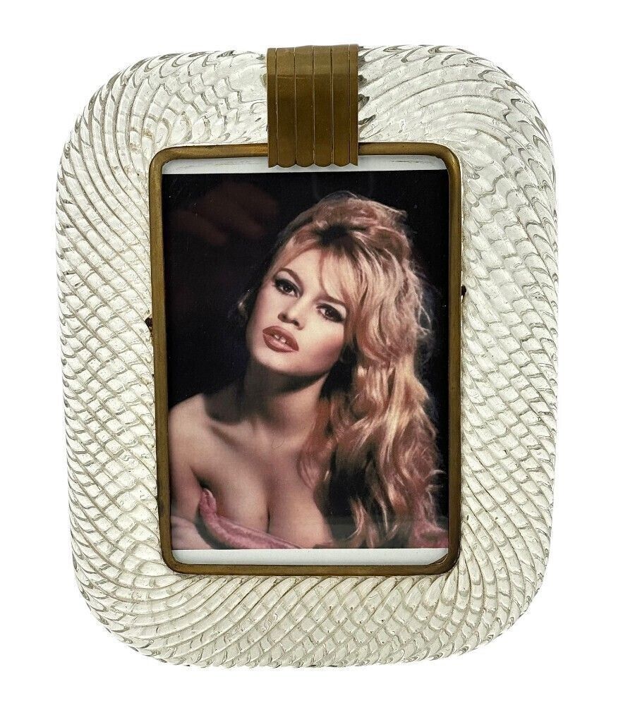 An Orignal 1940s Murano Hand Blown, Torchon Glass Picture Frame By Barovier & Toso
